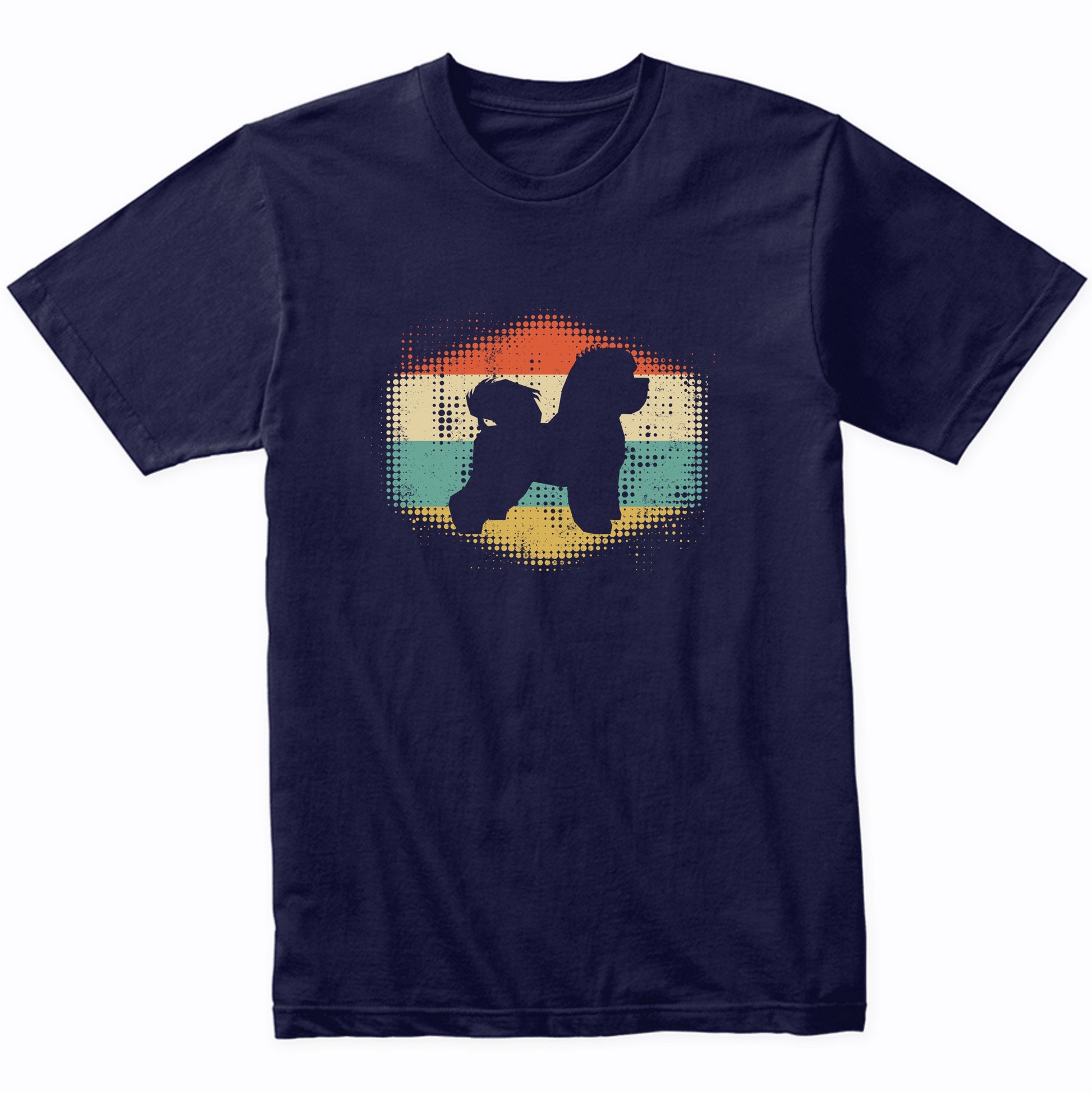 Vintage Retro Bichon Frise Silhouette Dog Owner T-Shirt