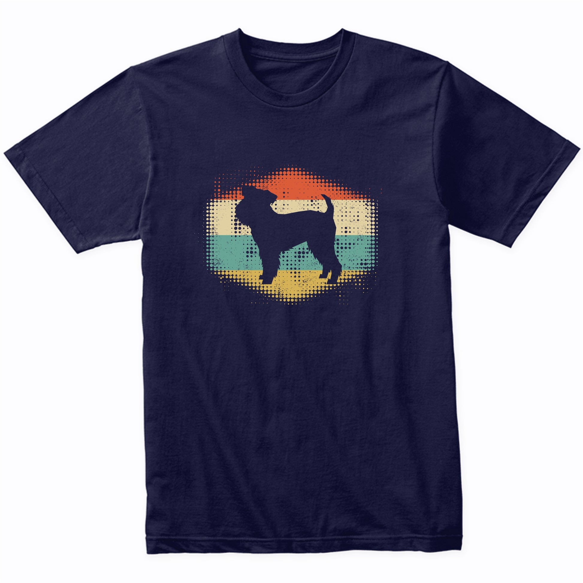 Vintage Retro Brussels Griffon Silhouette Dog Owner T-Shirt