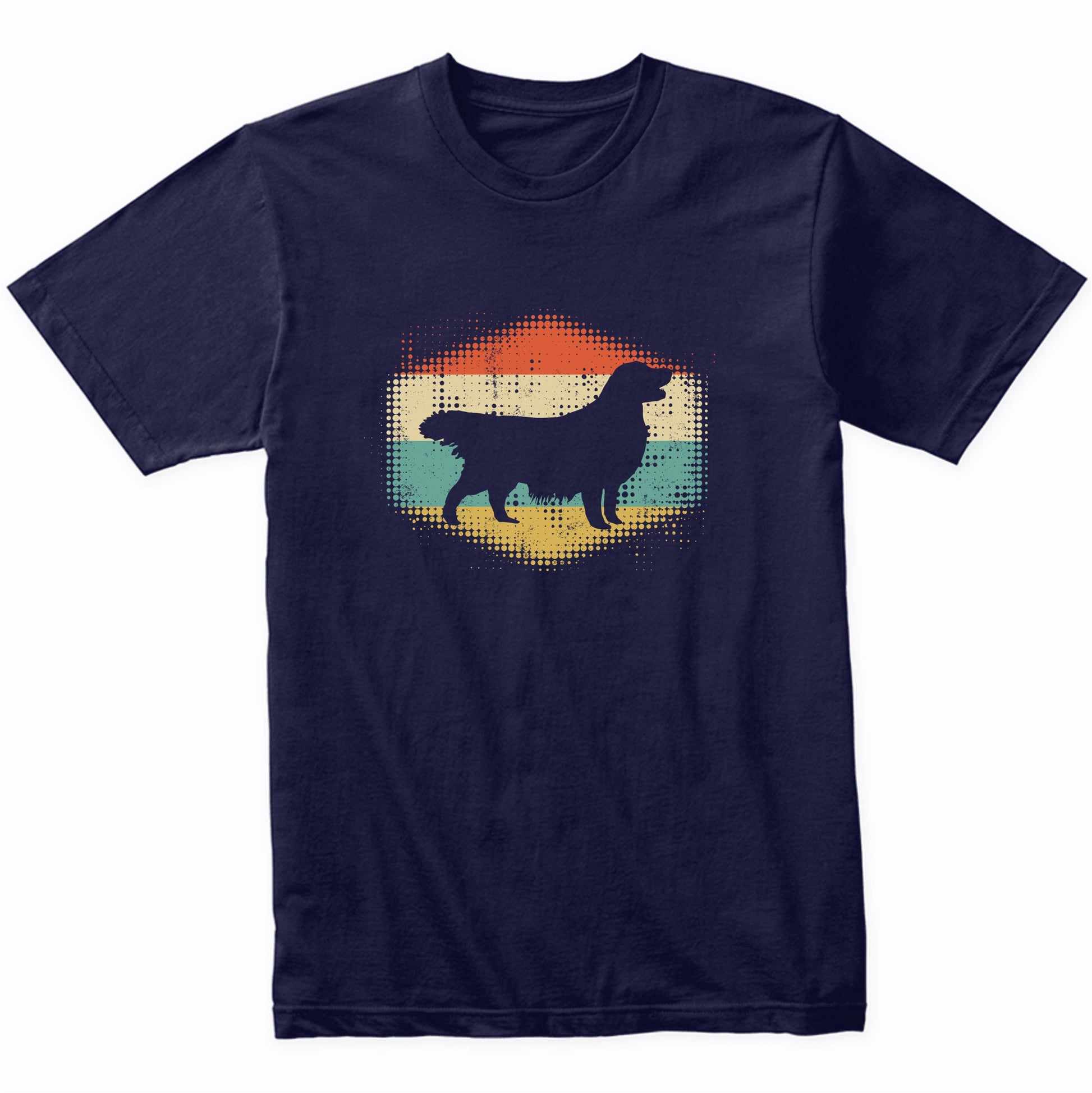 Vintage Retro Golden Retriever Silhouette Dog Owner T-Shirt