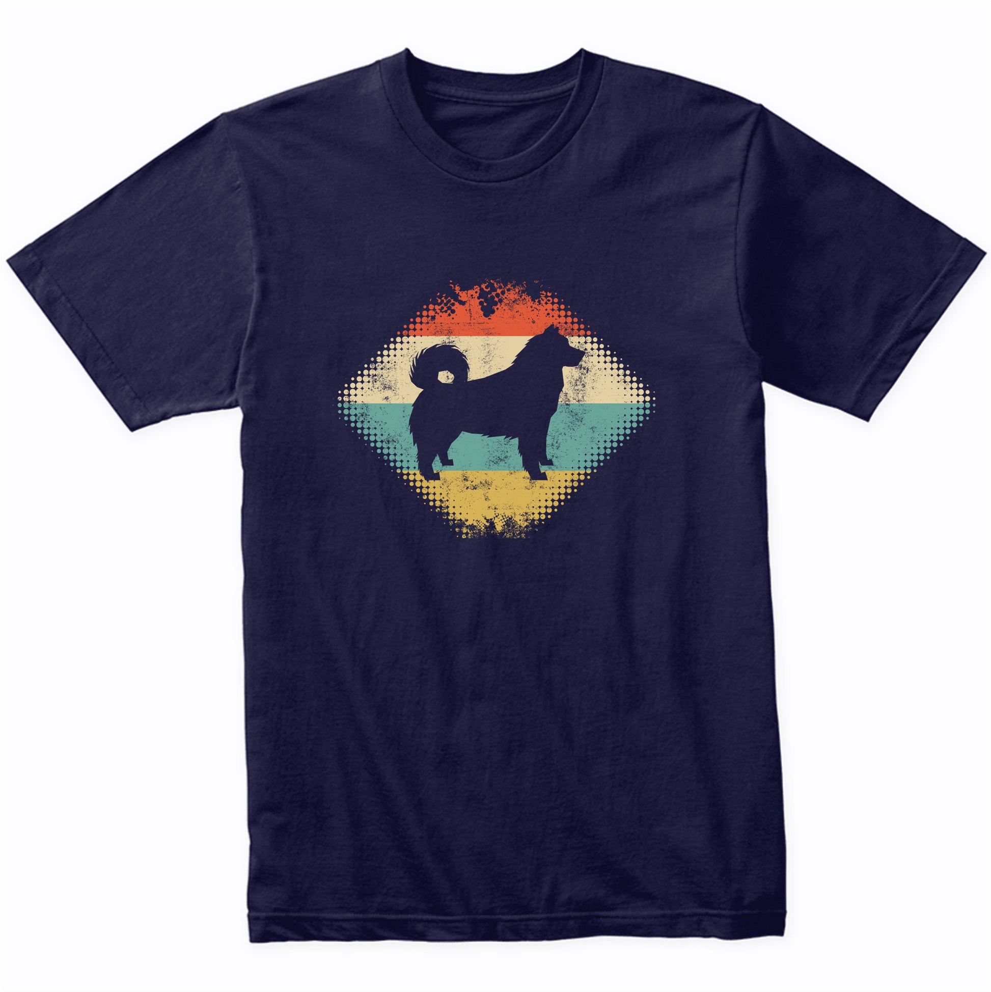 Vintage Retro Alaskan Malamute Silhouette Dog Owner T-Shirt