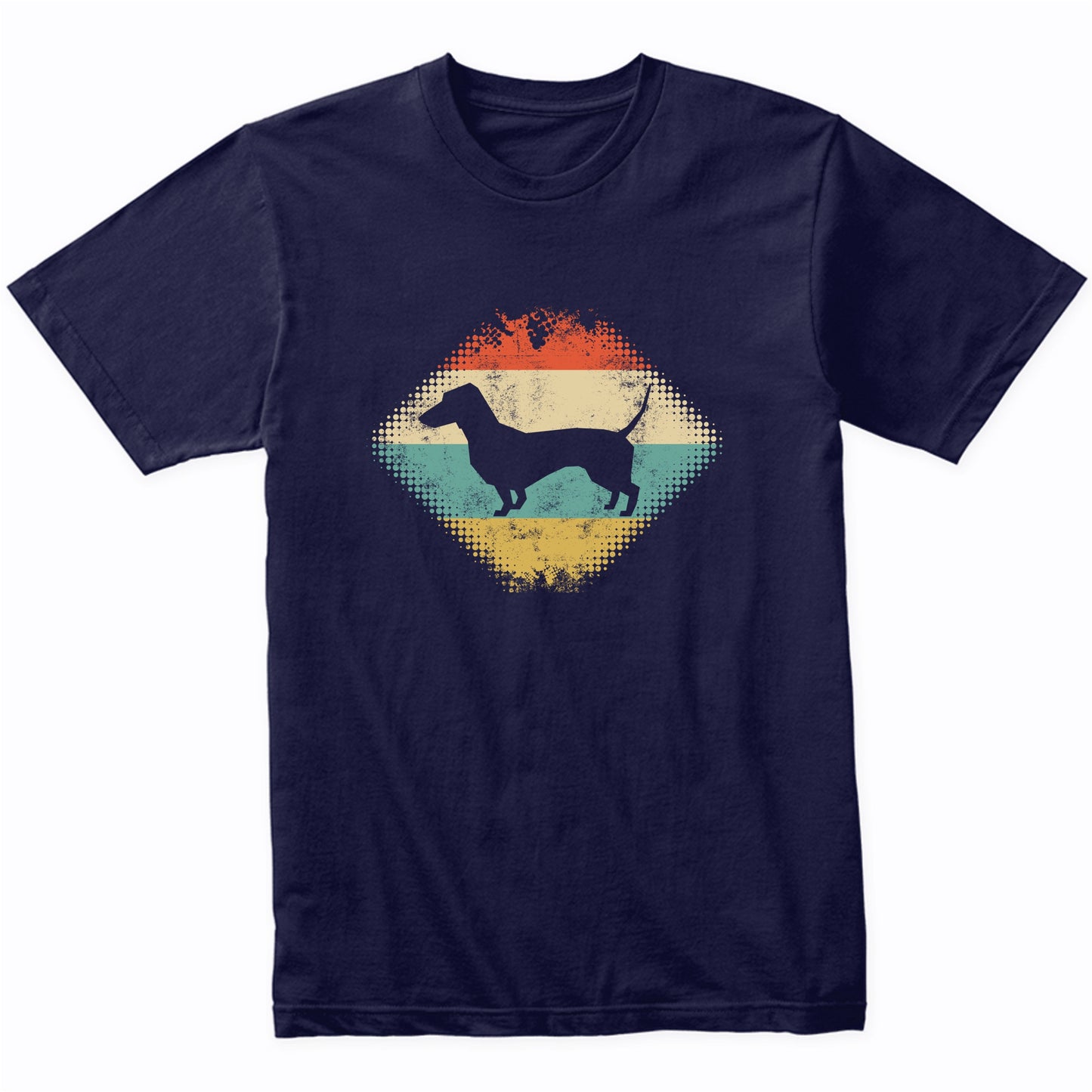 Vintage Retro Dachshund Silhouette Dog Owner T-Shirt