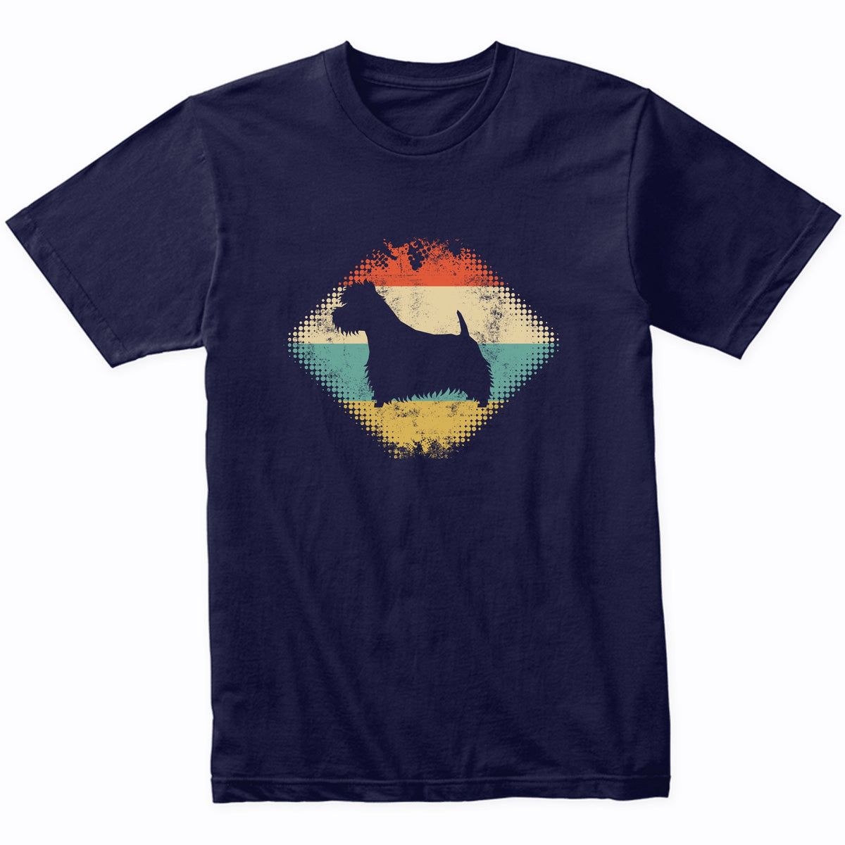 Vintage Retro Westie Silhouette Dog Owner T-Shirt