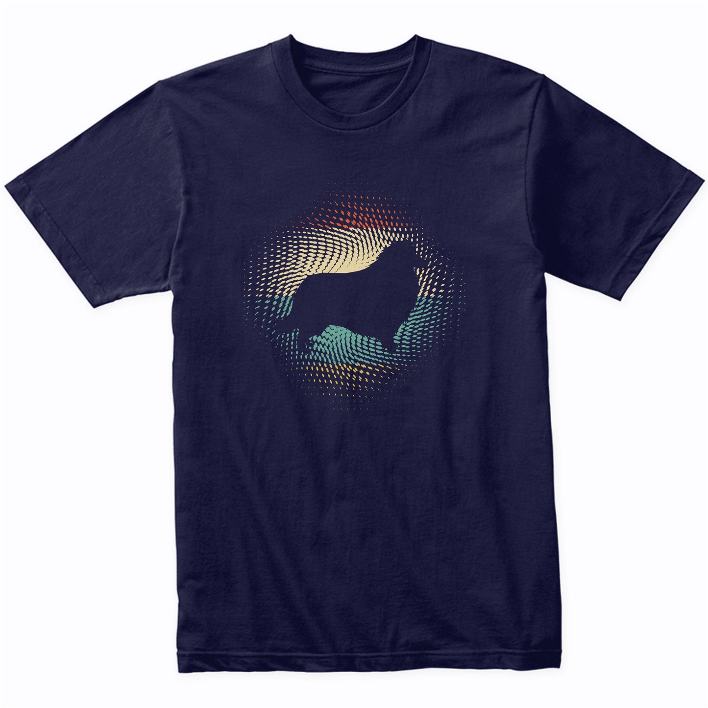 Vintage Retro Collie Silhouette Dog Owner T-Shirt