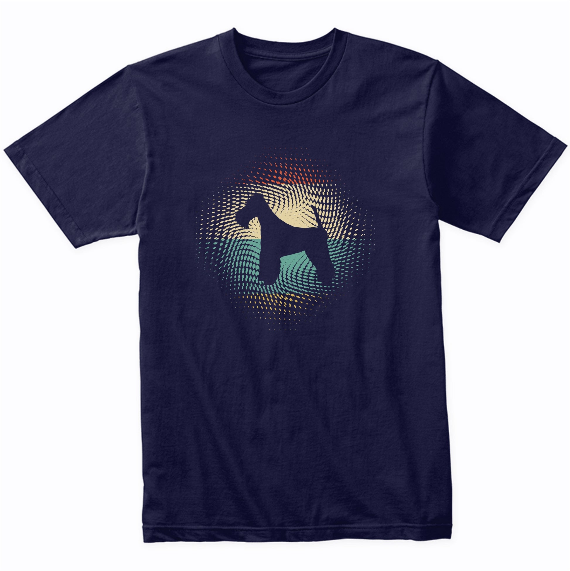 Vintage Retro Fox Terrier Silhouette Dog Owner T-Shirt