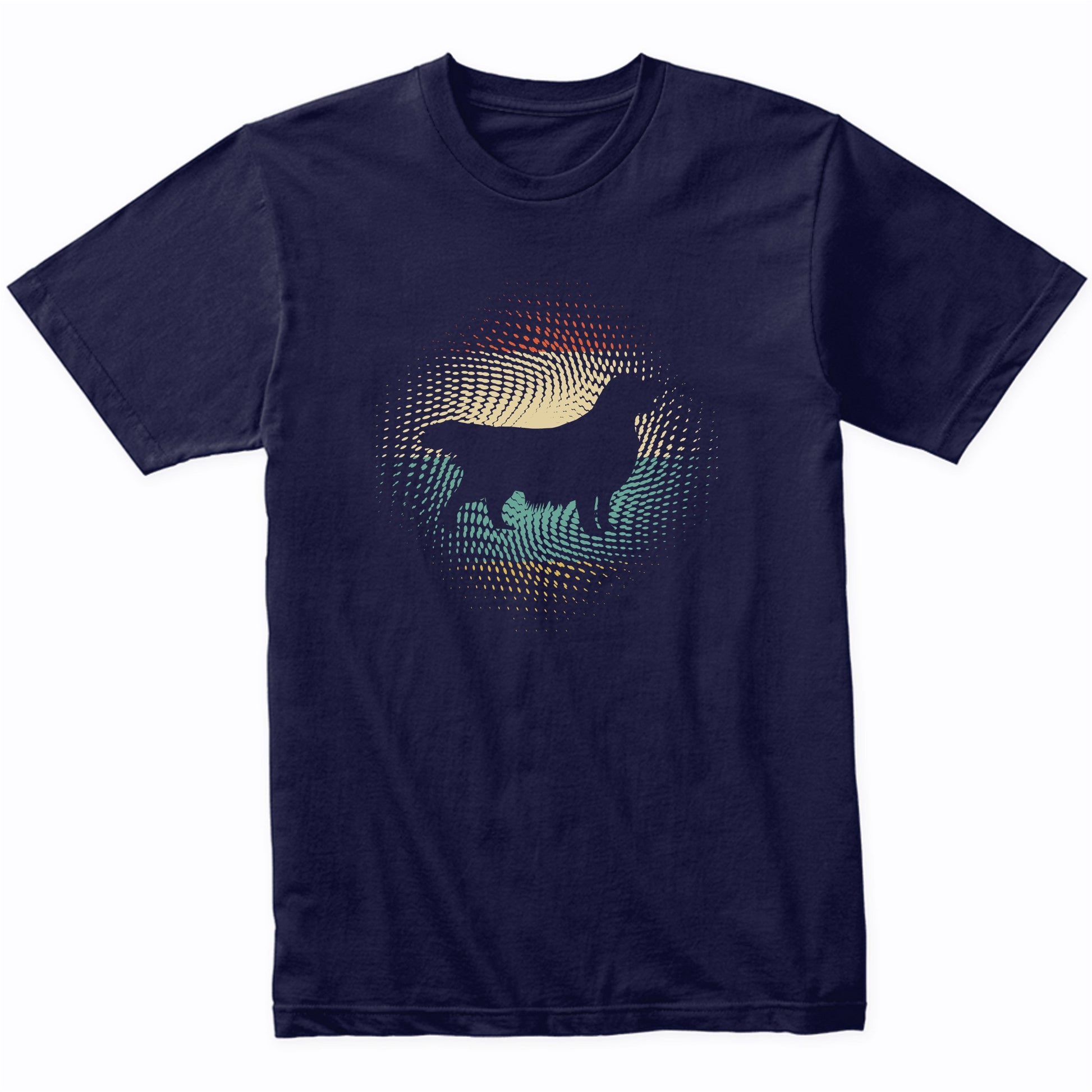 Vintage Retro Golden Retriever Silhouette Dog Owner T-Shirt