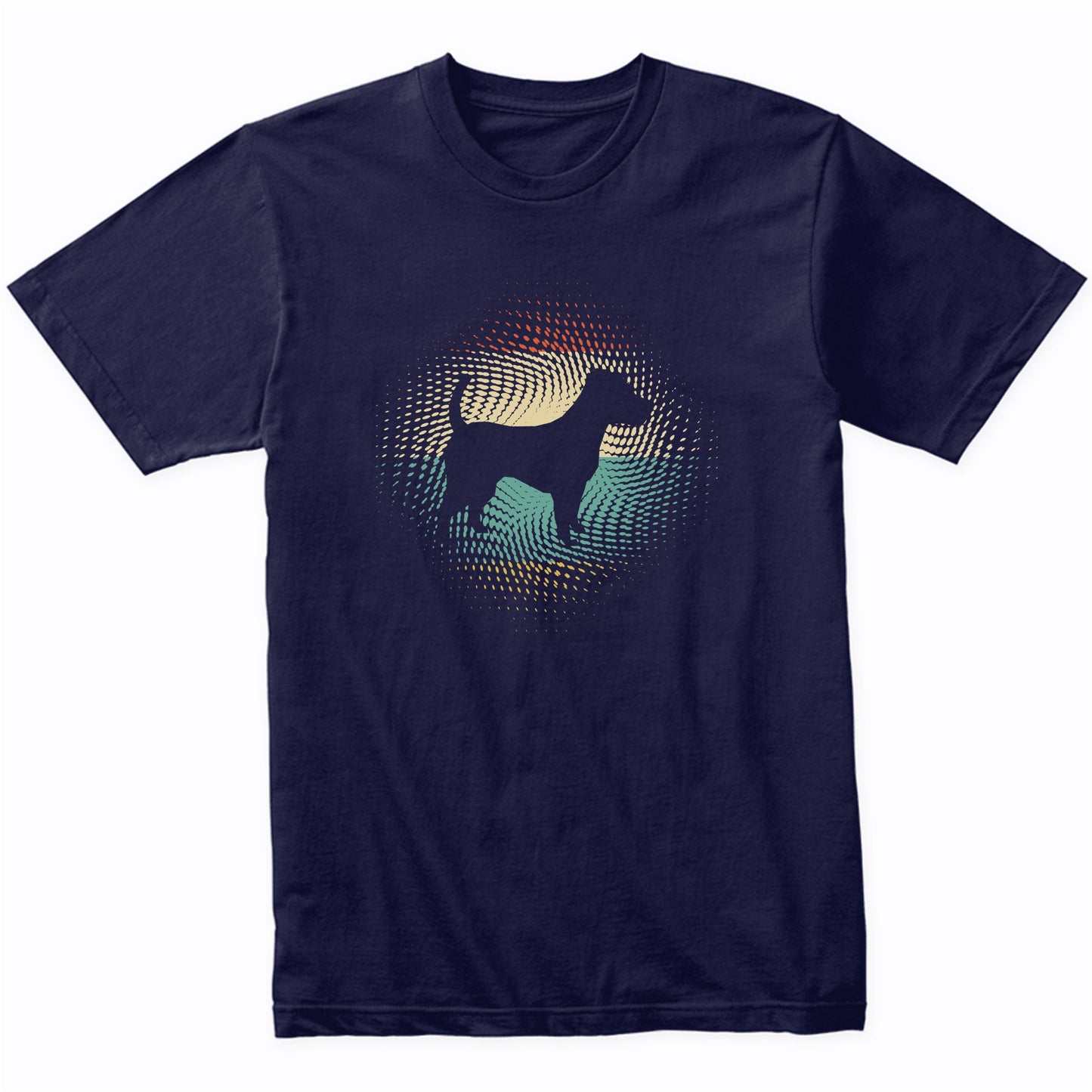 Vintage Retro Jack Russell Terrier Silhouette Dog Owner T-Shirt