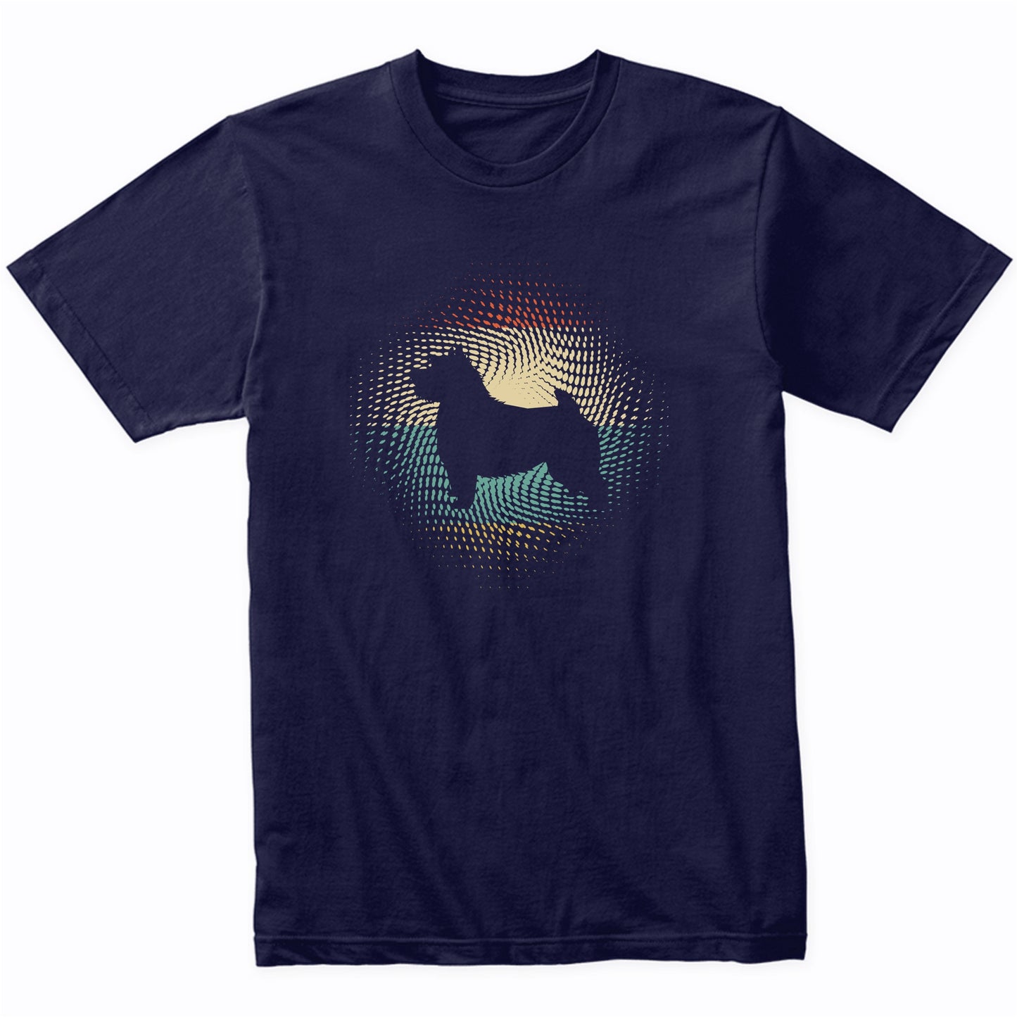 Vintage Retro Norwich Terrier Silhouette Dog Owner T-Shirt