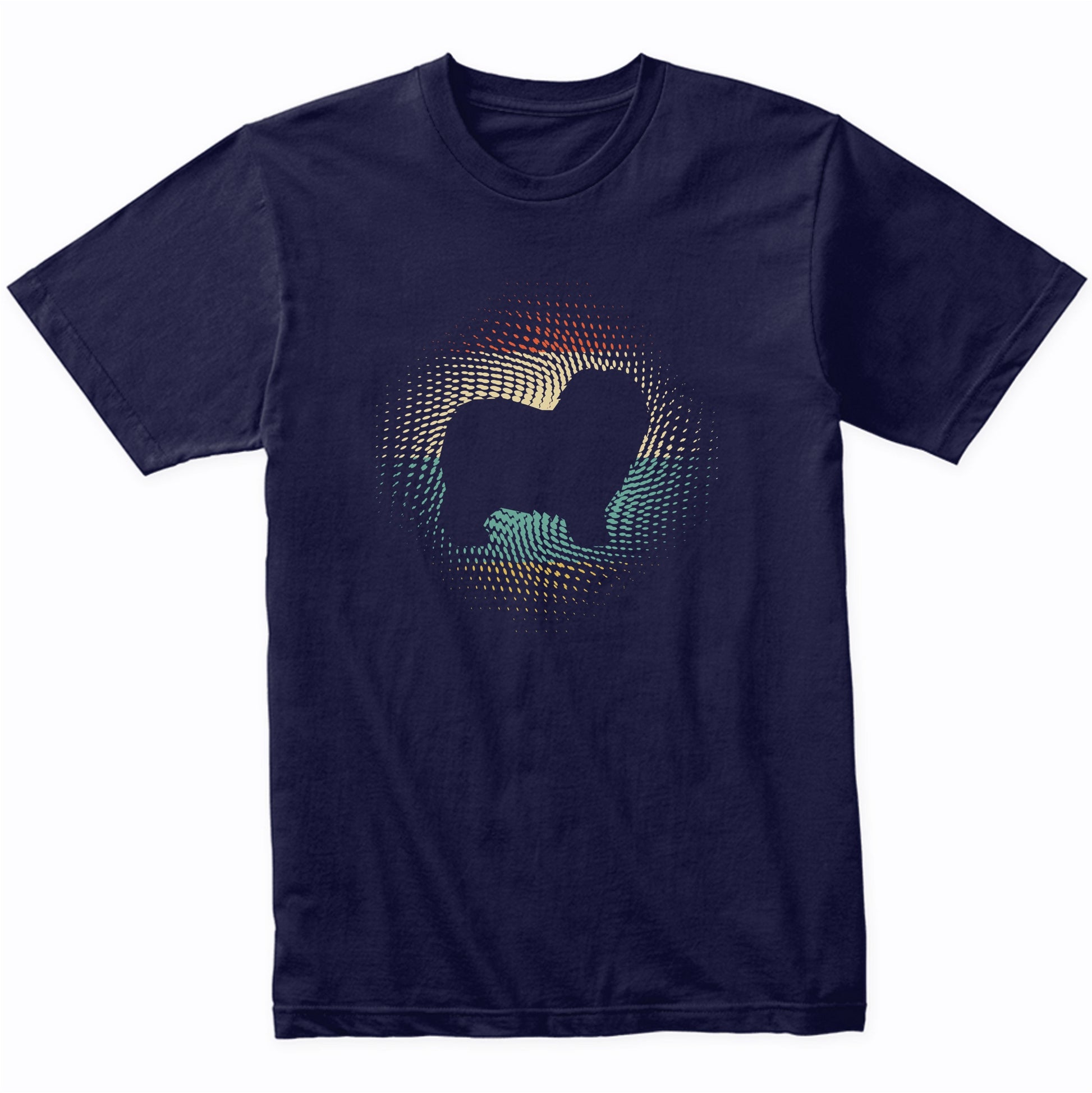Vintage Retro Old English Sheepdog Silhouette Dog Owner T-Shirt
