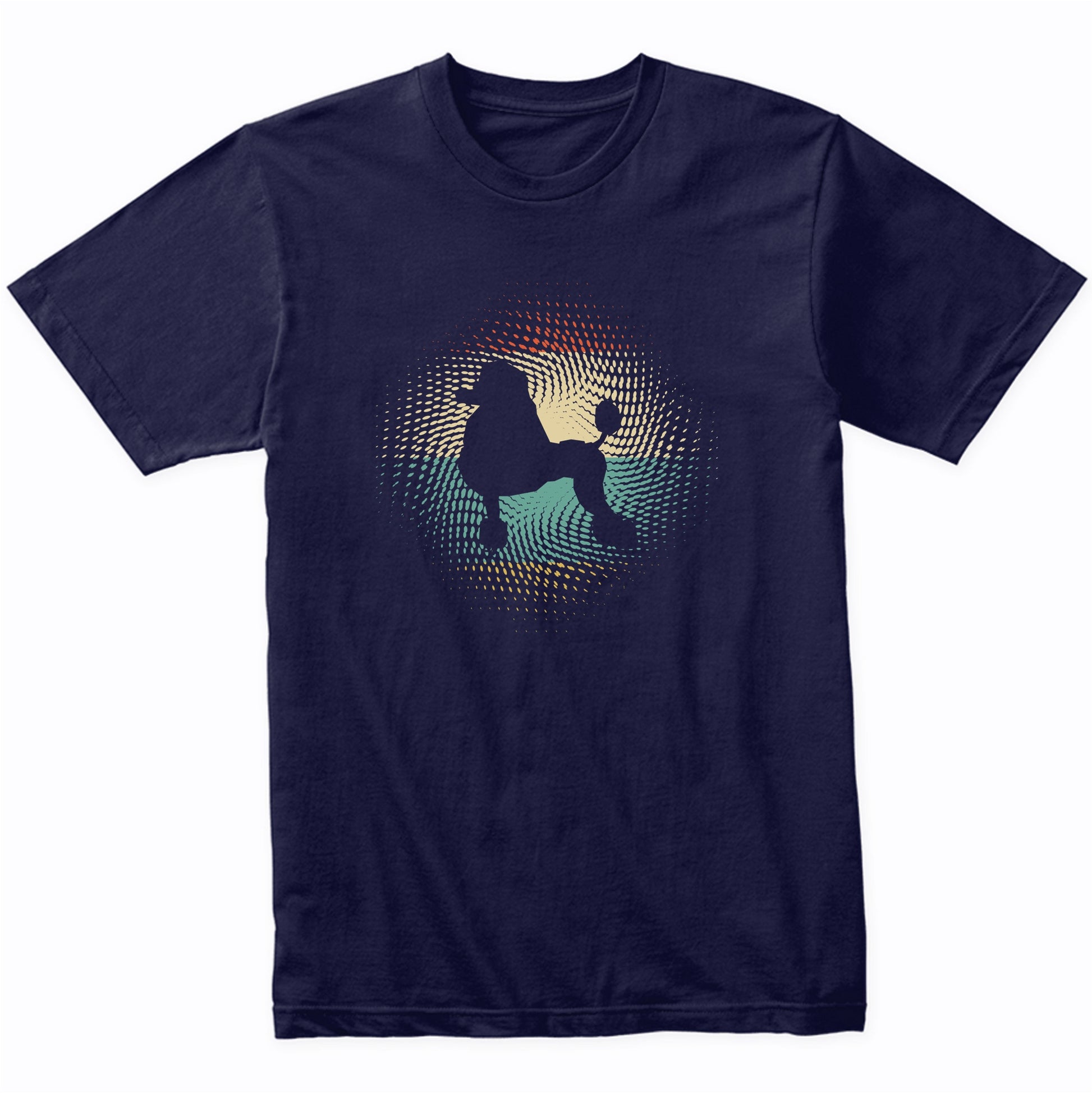 Vintage Retro Poodle Silhouette Dog Owner T-Shirt