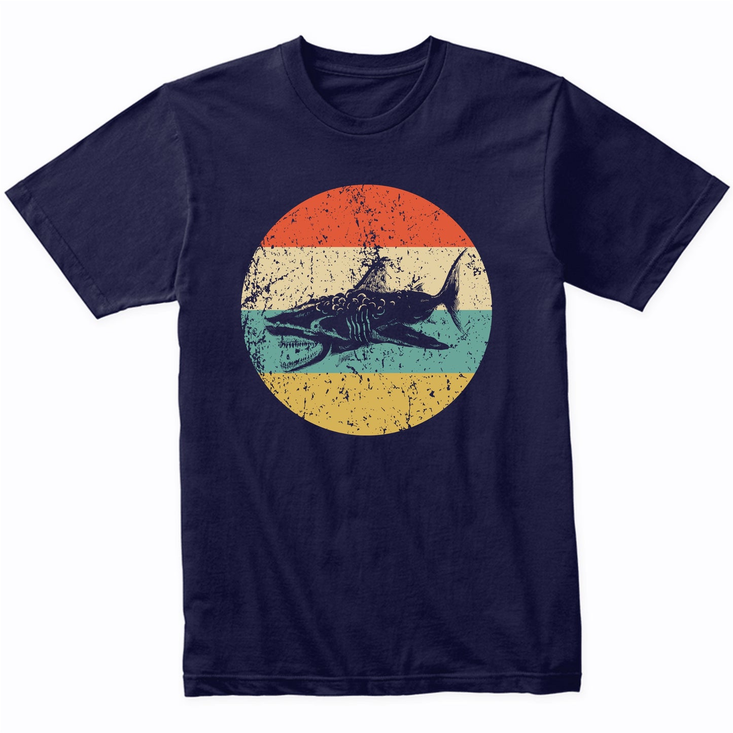 Great White Shark Retro Style Megalodon T-Shirt