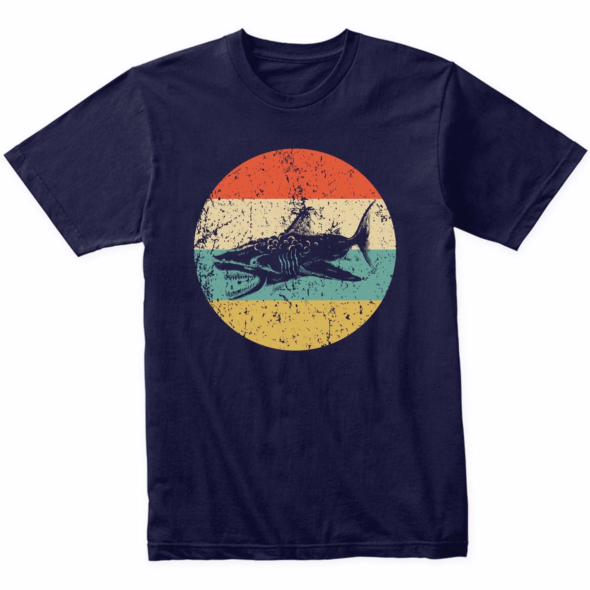 Great White Shark Retro Style Megalodon T-Shirt