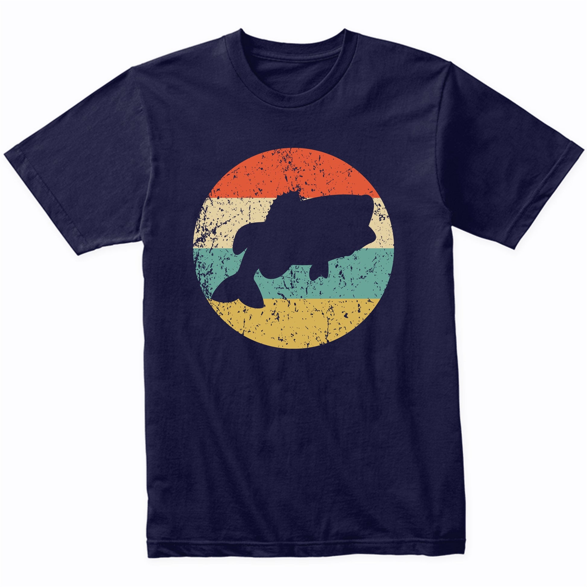 Bass Fish Retro Style Fishing T-Shirt