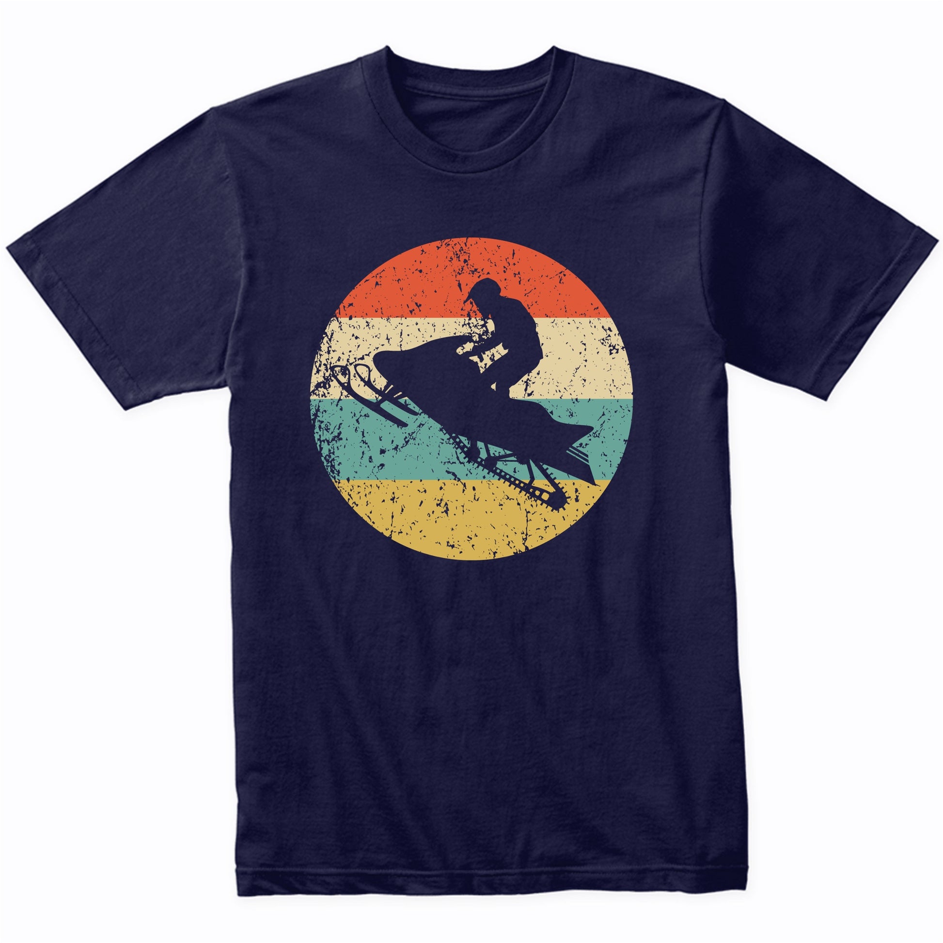 Snowmobile Retro Style Snowmobiling T-Shirt