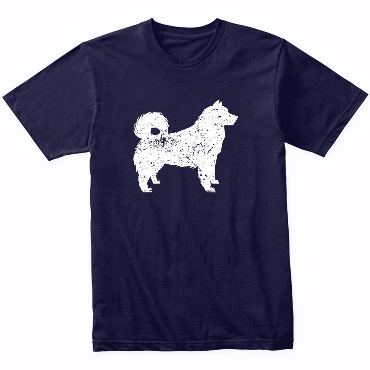 Distressed Alaskan Malamute Silhouette Dog Owner T-Shirt