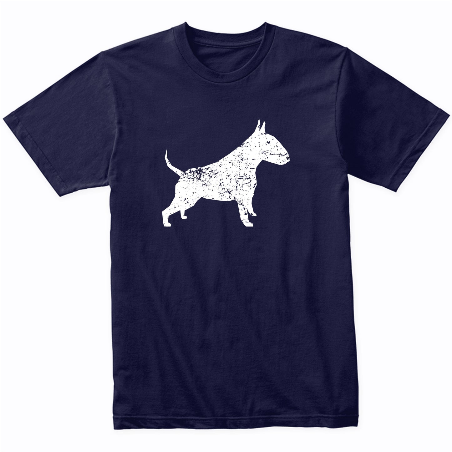 Distressed Bull Terrier Silhouette Dog Owner T-Shirt