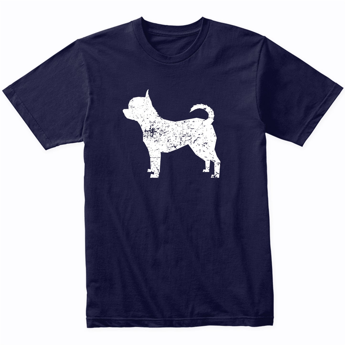 Distressed Chihuahua Silhouette Dog Owner T-Shirt