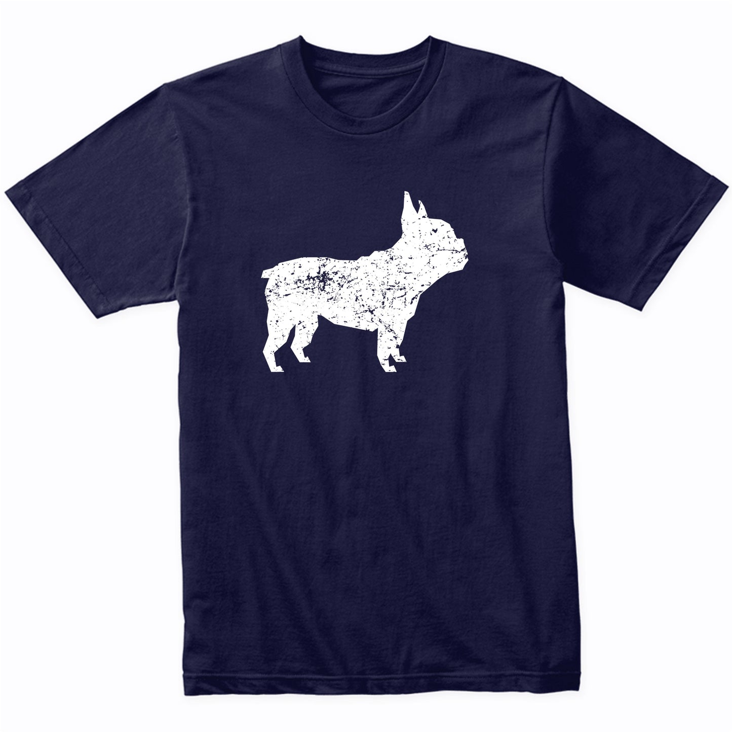 Distressed French Bulldog Silhouette Dog Owner T-Shirt