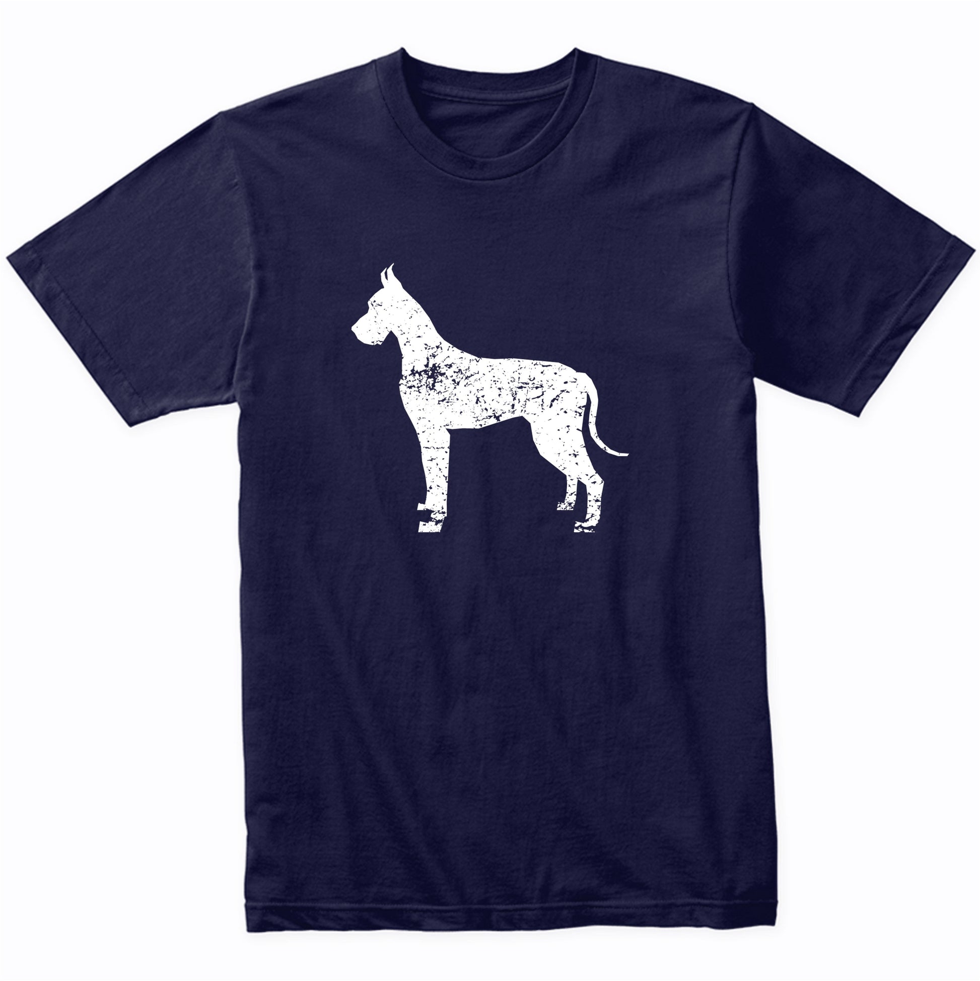 Distressed Great Dane Silhouette Dog Owner T-Shirt