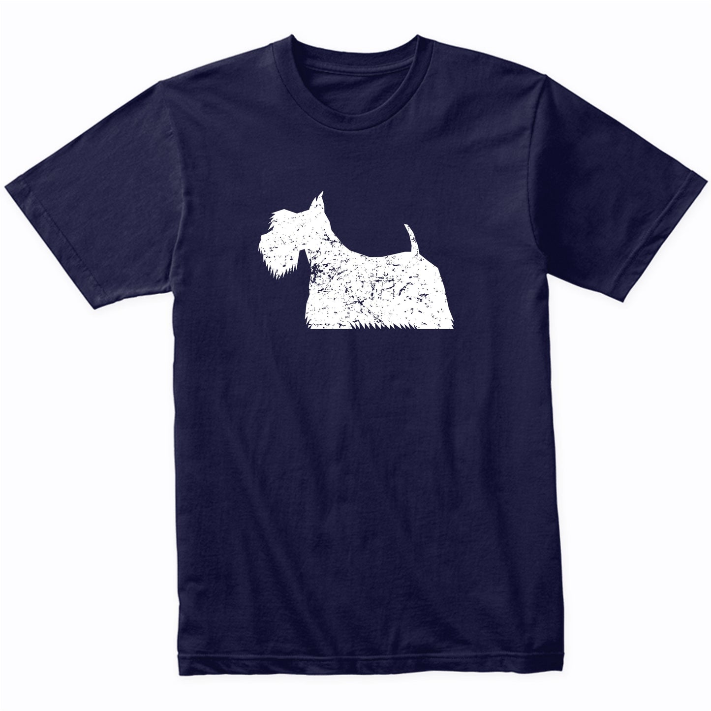 Distressed Scottish Terrier Silhouette Dog Owner T-Shirt