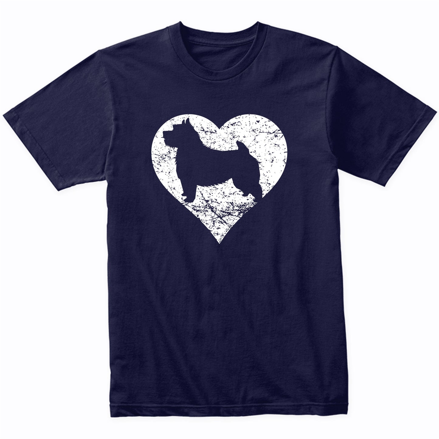 Distressed Norwich Terrier Heart Dog Owner Graphic T-Shirt