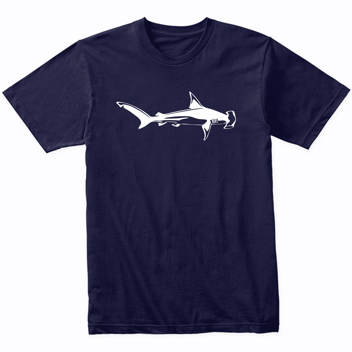 Great Hammerhead Shark Silhouette Simple Shark Design T-Shirt
