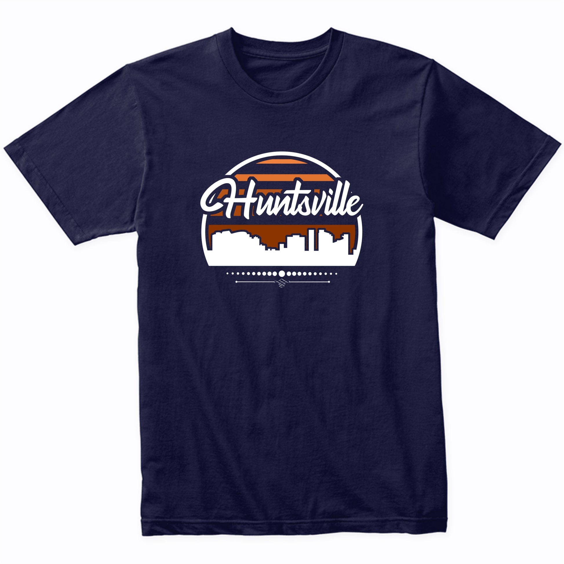 Retro Huntsville Alabama Sunset Skyline T-Shirt