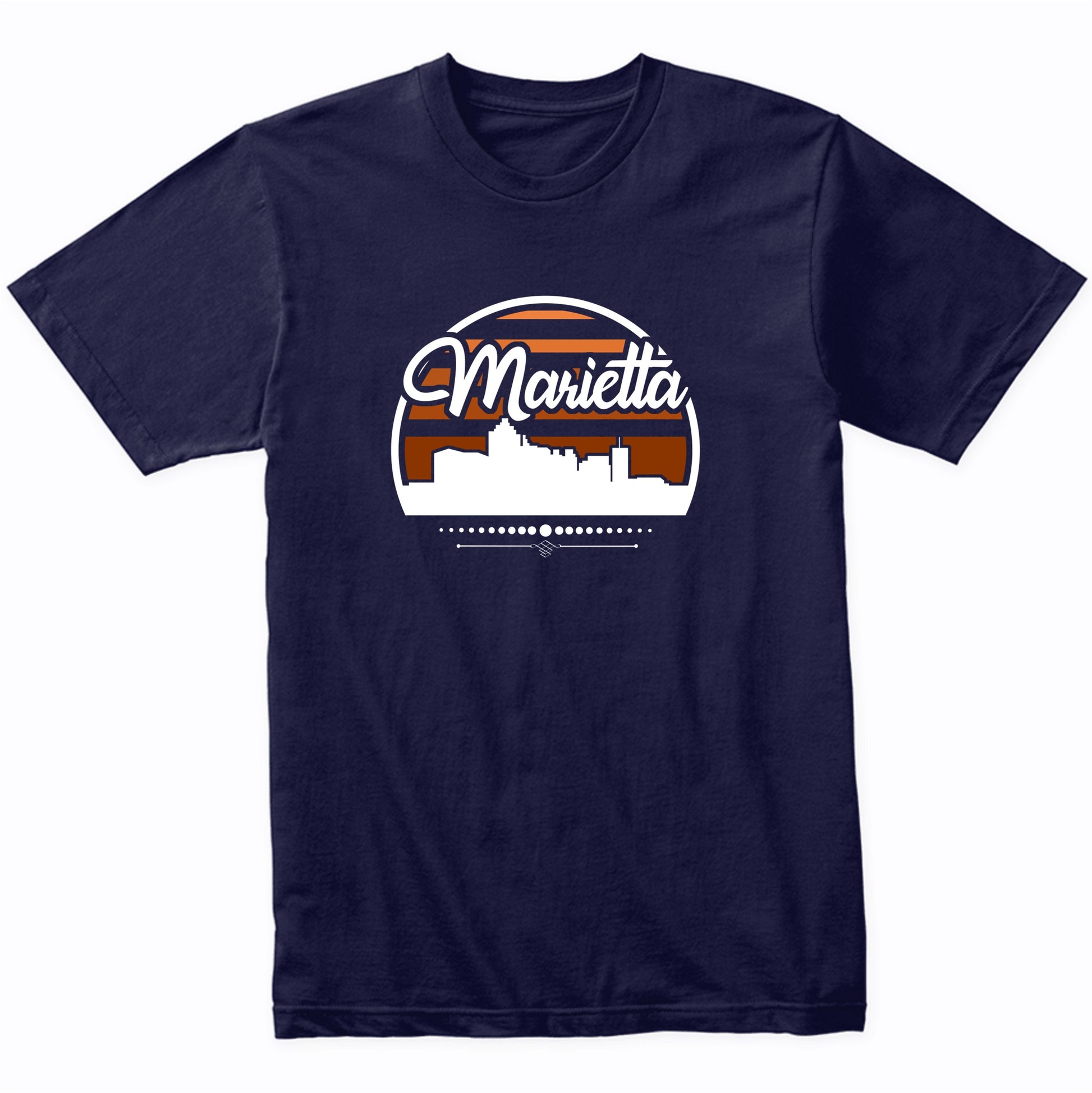 Retro Marietta Georgia Sunset Skyline T-Shirt