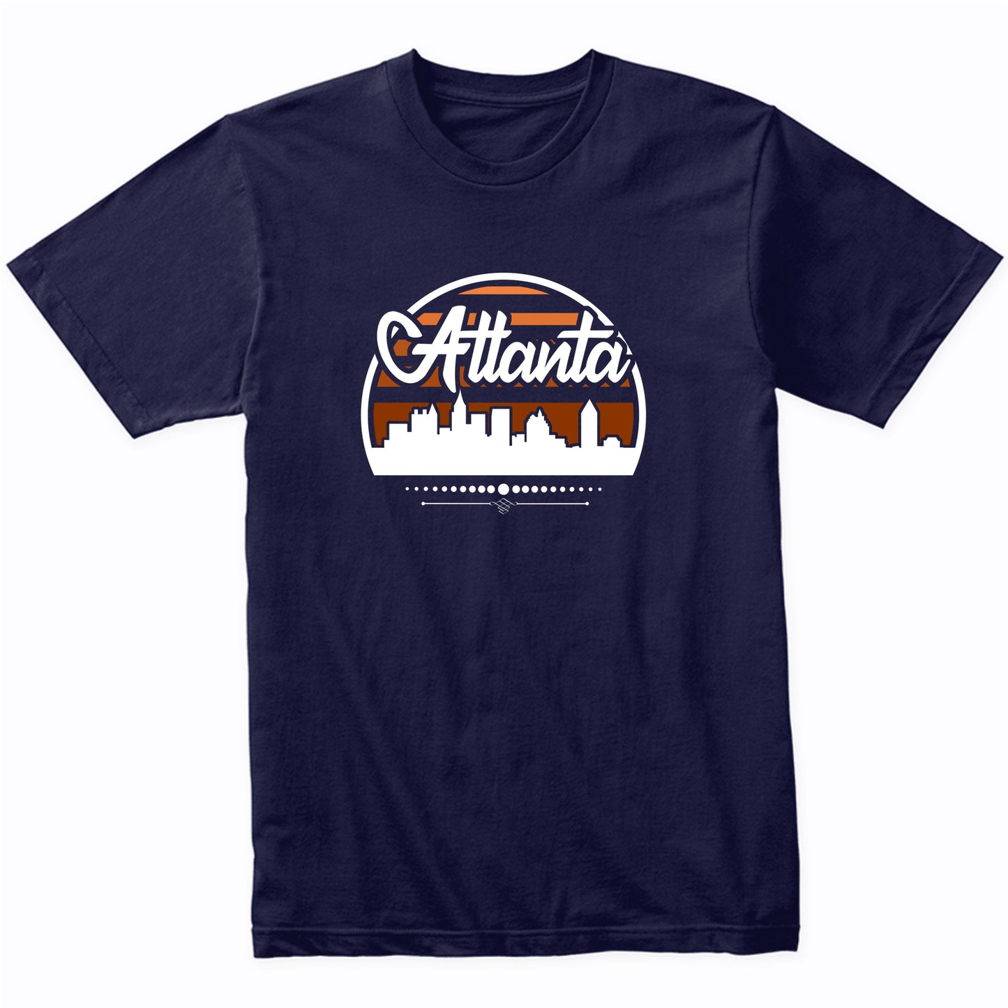 Retro Atlanta Georgia Sunset Skyline T-Shirt