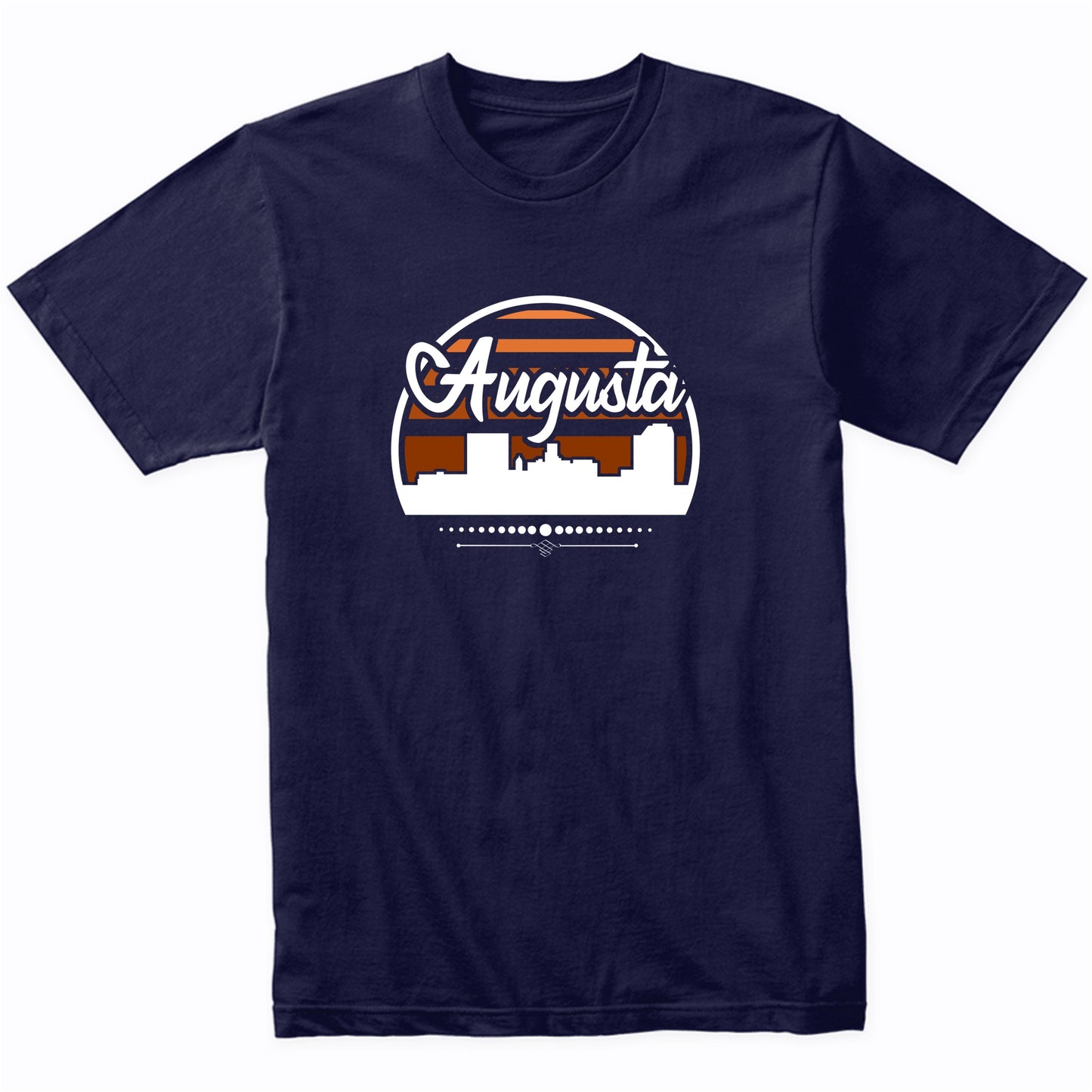 Retro Augusta Georgia Sunset Skyline T-Shirt