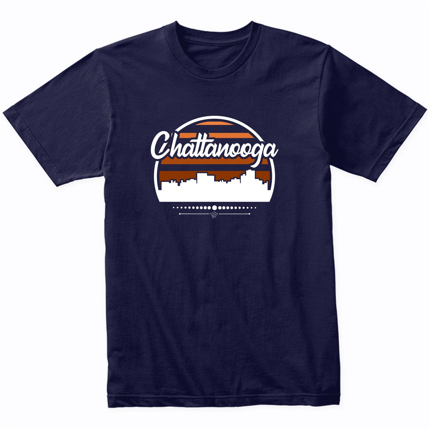 Retro Chattanooga Tennessee Sunset Skyline T-Shirt
