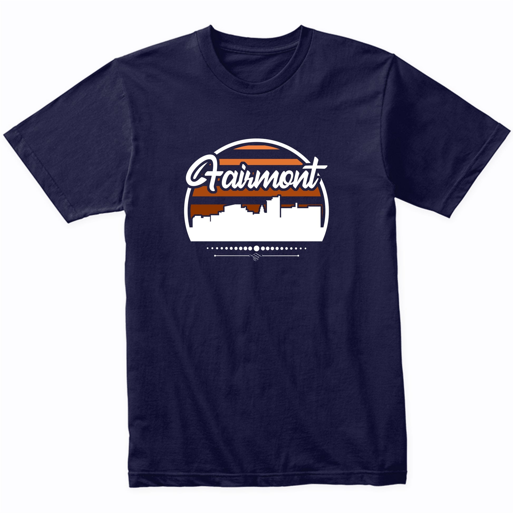 Retro Fairmont West Virginia Sunset Skyline T-Shirt