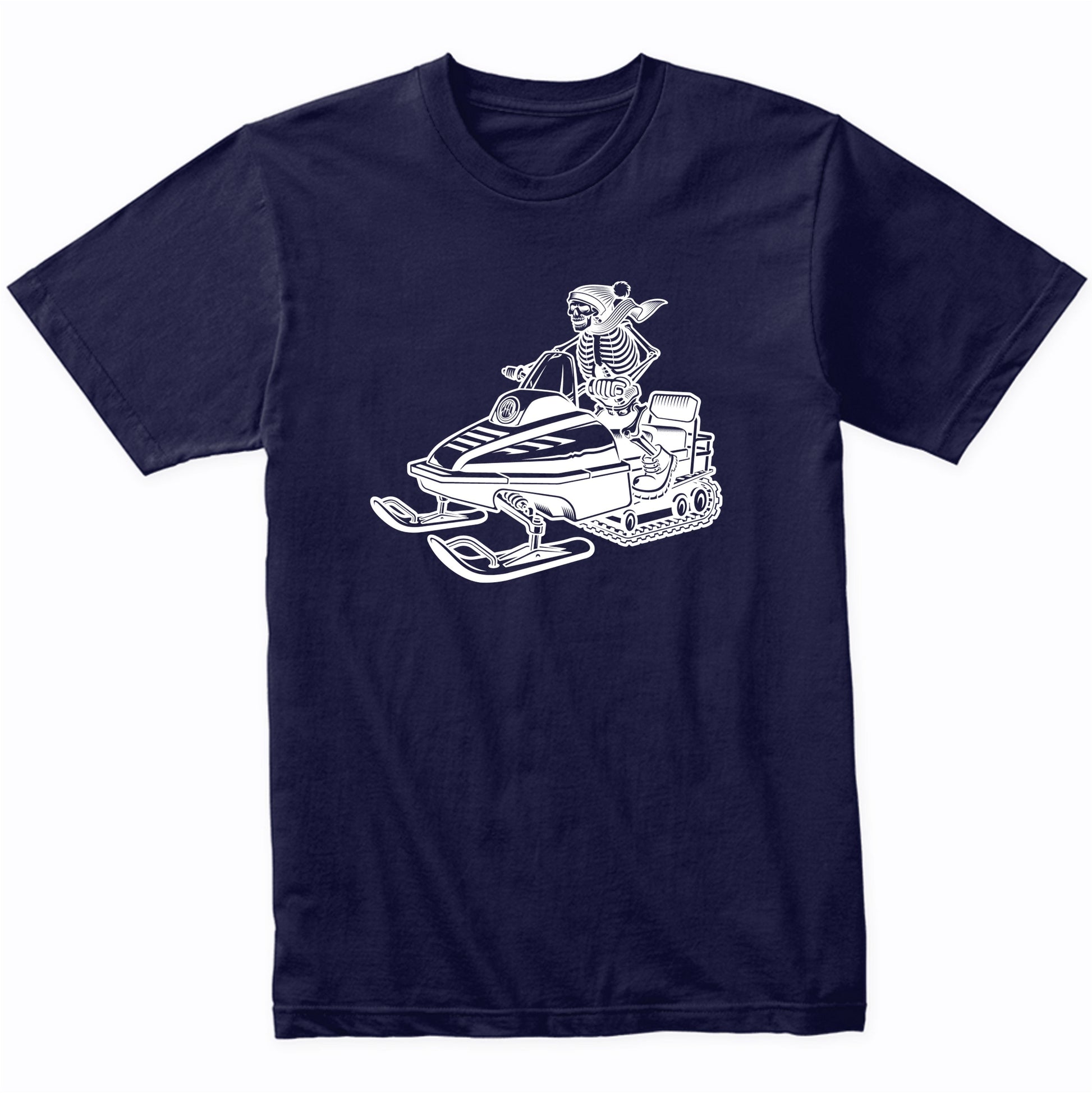 Snowmobiling Skeleton Cool Snowmobile T-Shirt