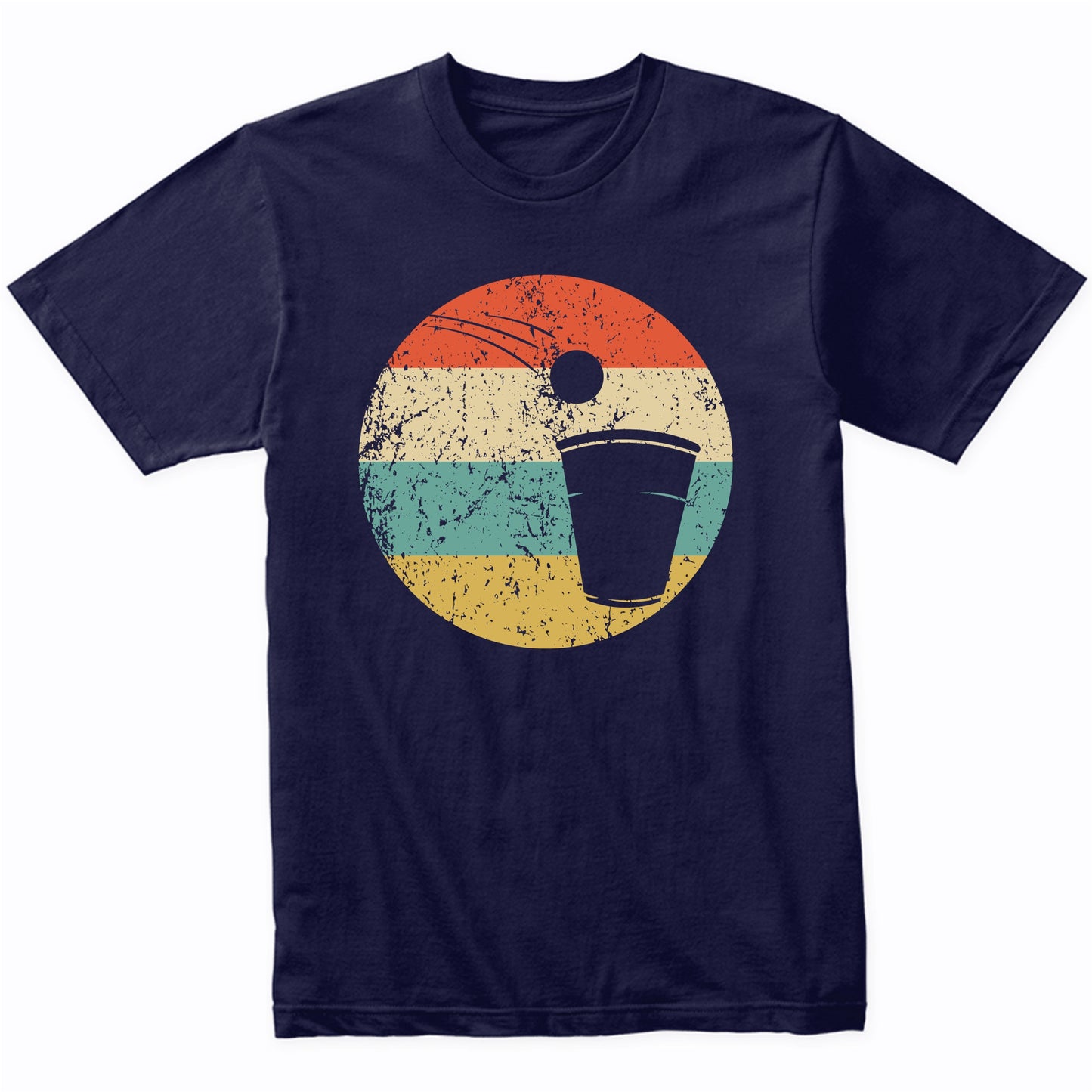 Drinking Games Retro Beer Pong Icon T-Shirt