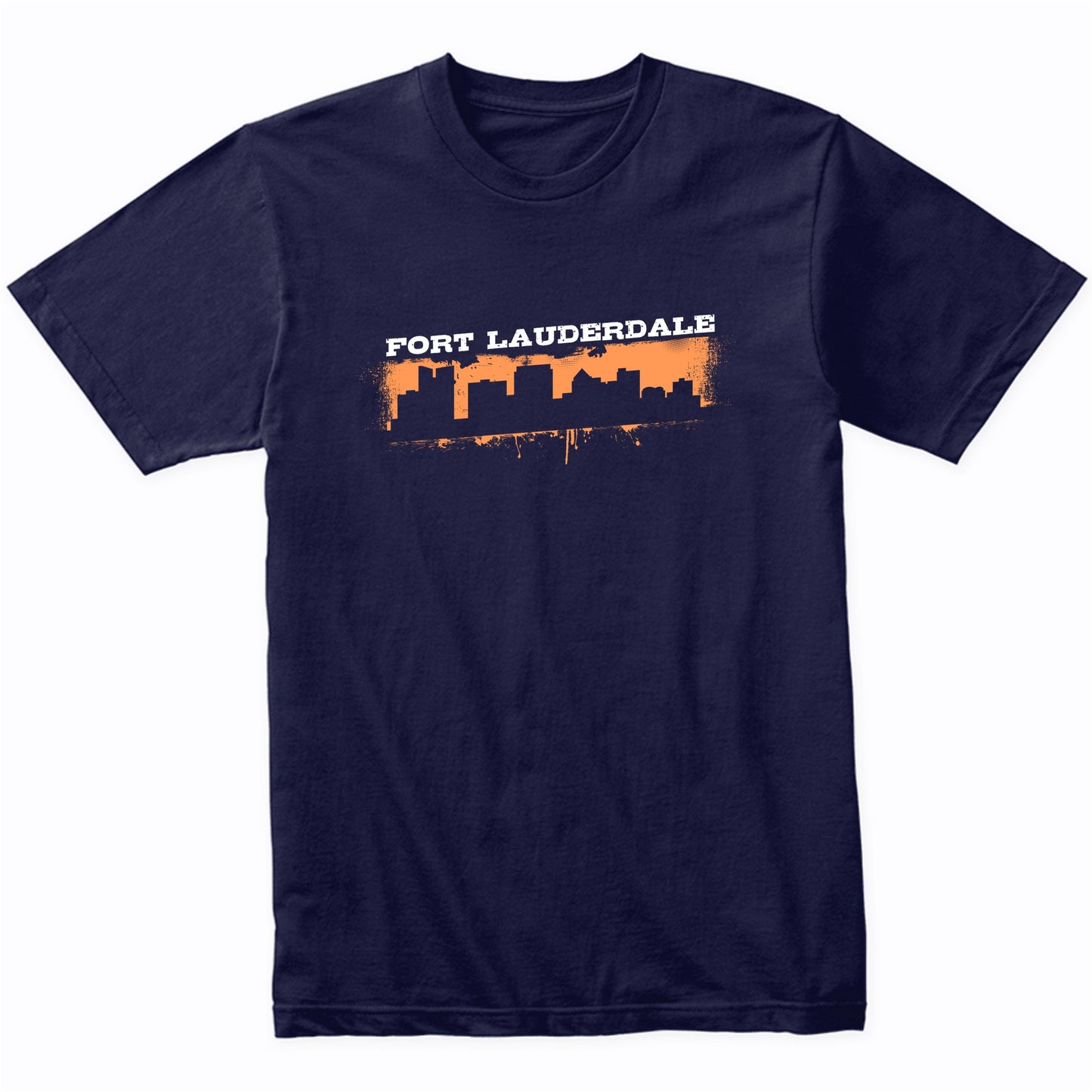 Fort Lauderdale Florida Skyline Retro Grafitti Style T-Shirt