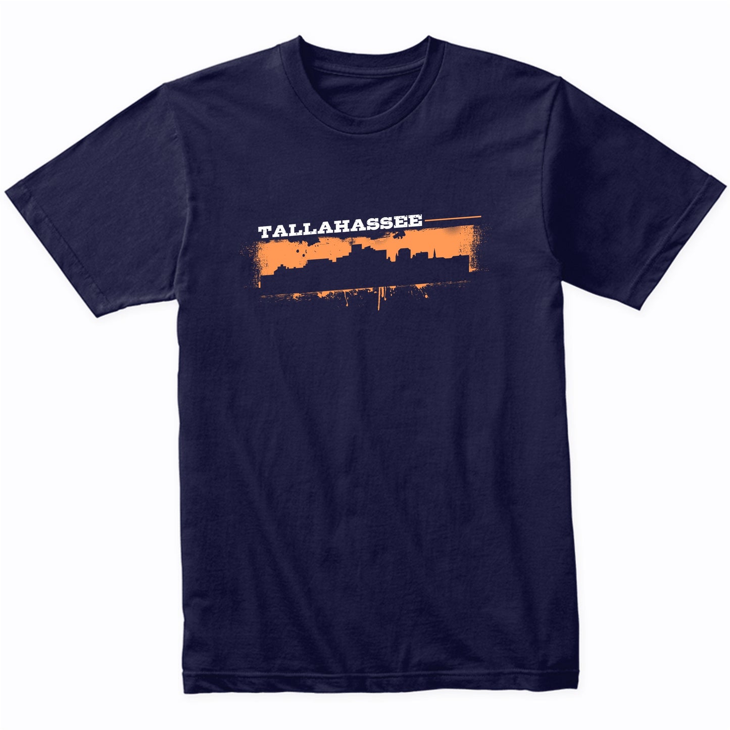 Tallahassee Florida Skyline Retro Grafitti Style T-Shirt