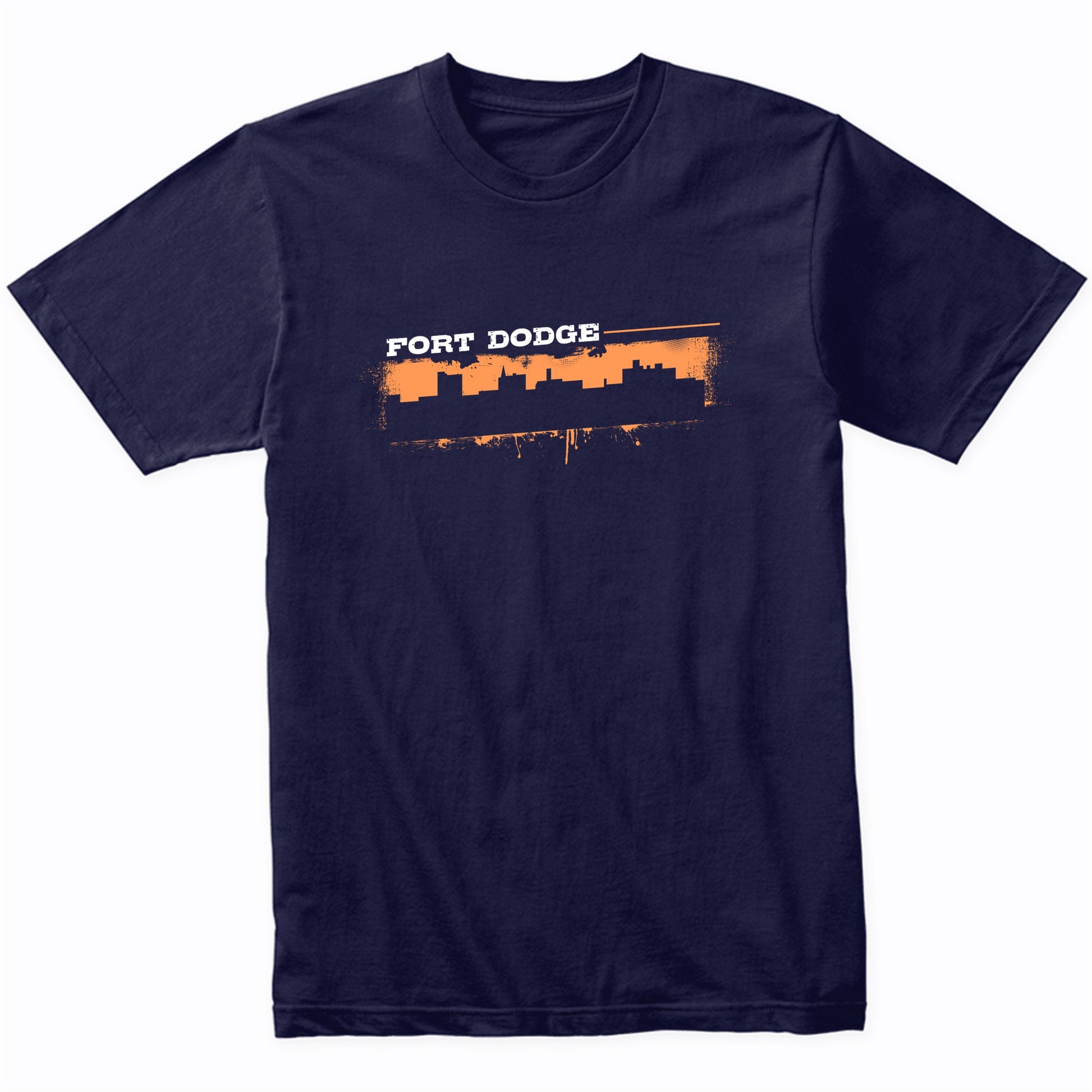 Fort Dodge Iowa Skyline Retro Grafitti Style T-Shirt