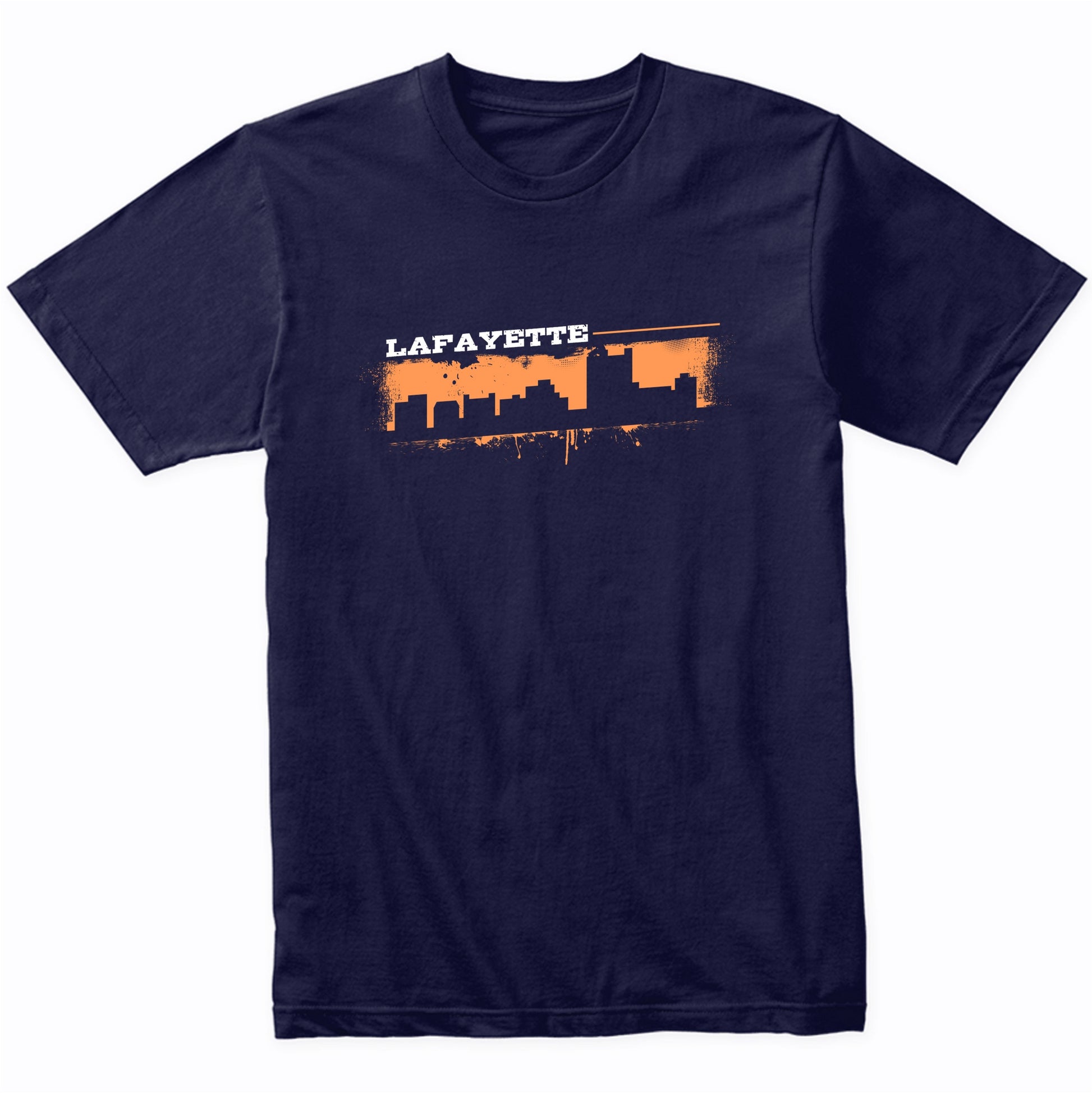 Lafayette Louisiana Skyline Retro Grafitti Style T-Shirt