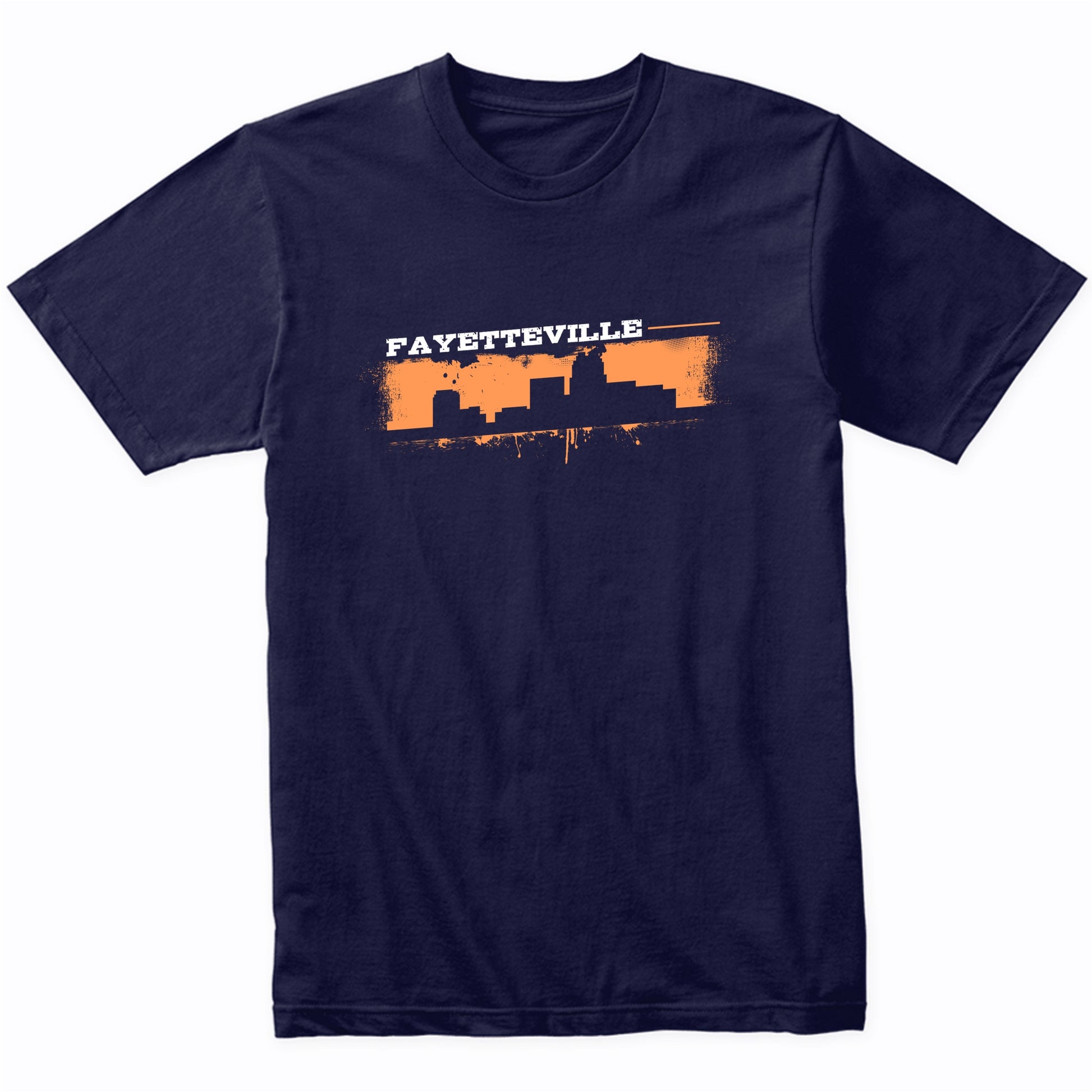 Fayetteville North Carolina Skyline Retro Grafitti Style T-Shirt