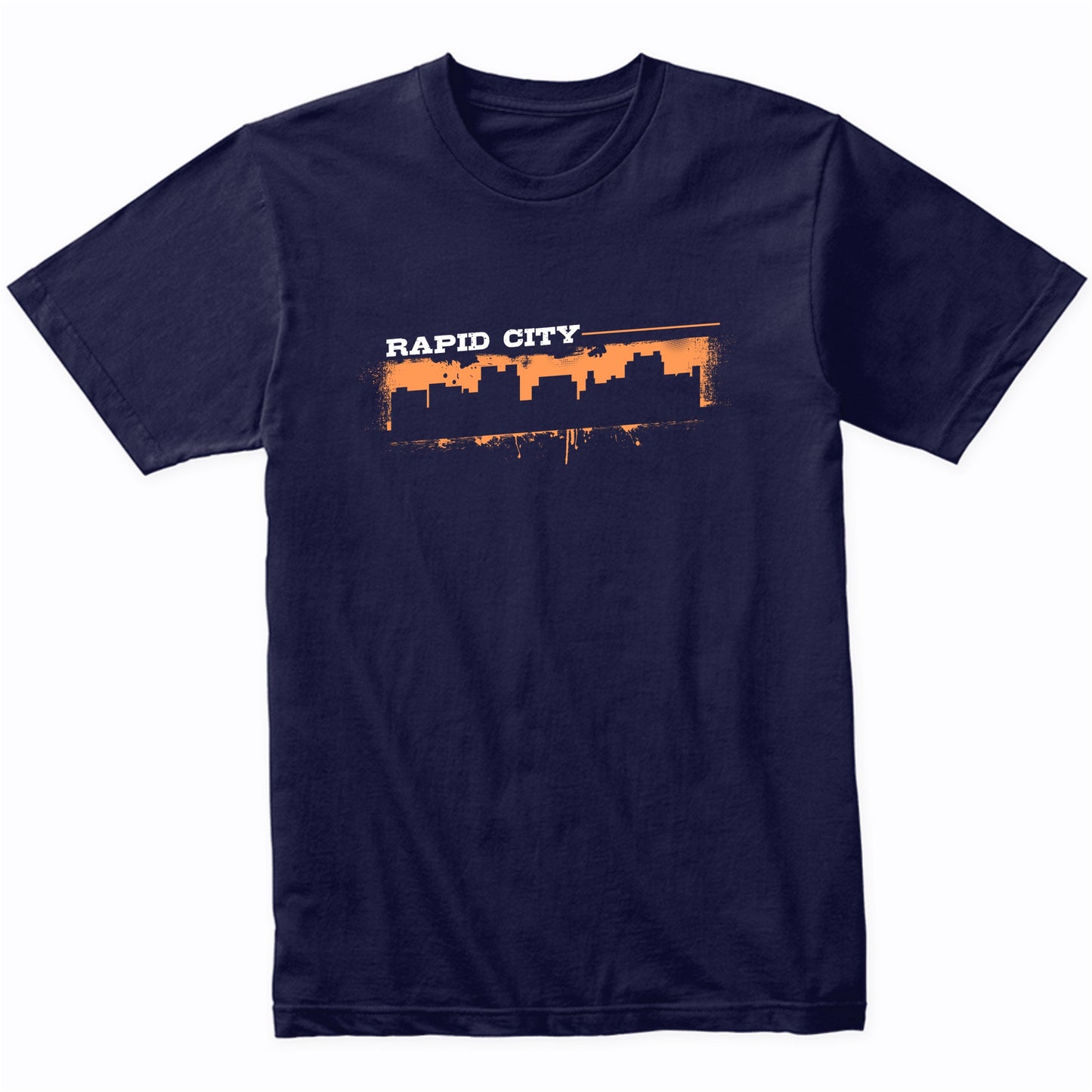 Rapid City South Dakota Skyline Retro Grafitti Style T-Shirt