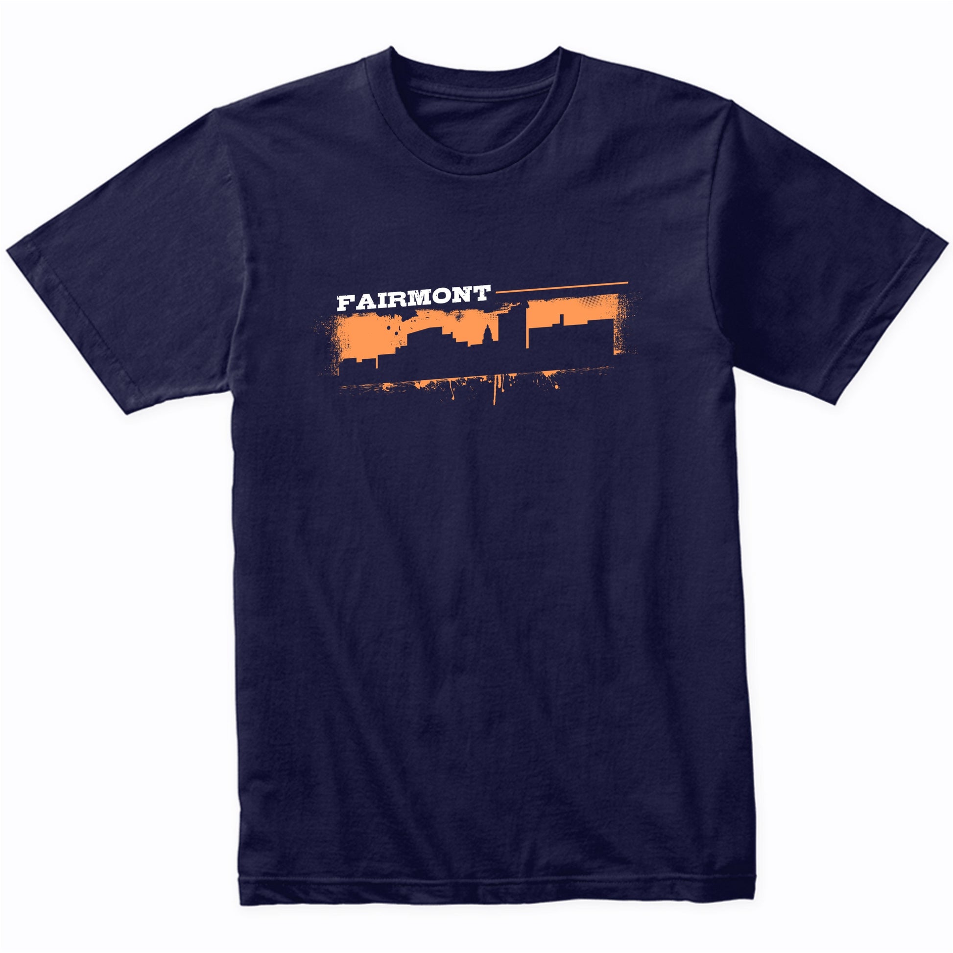 Fairmont West Virginia Skyline Retro Grafitti Style T-Shirt