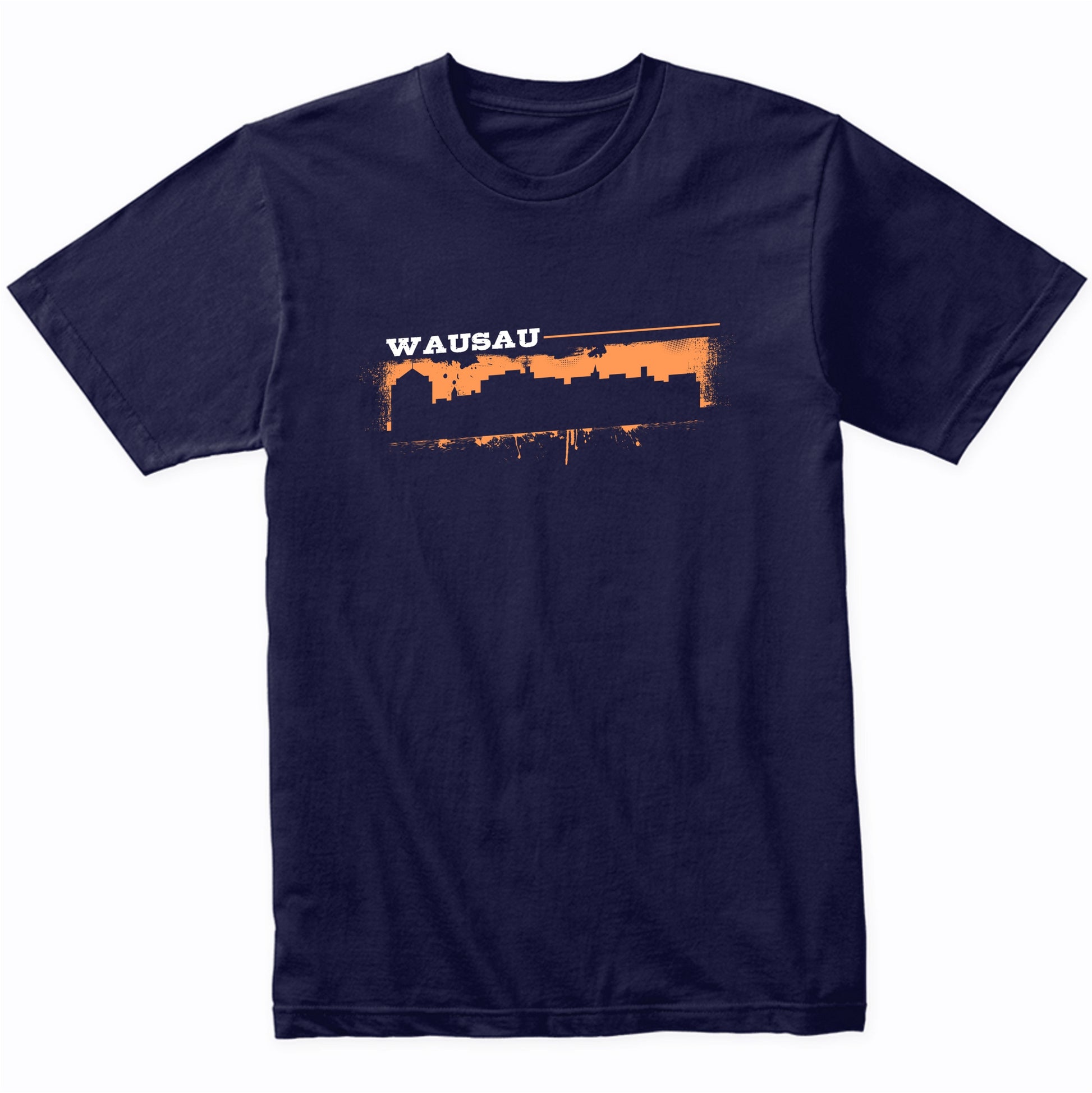 Wausau Wisconsin Skyline Retro Grafitti Style T-Shirt