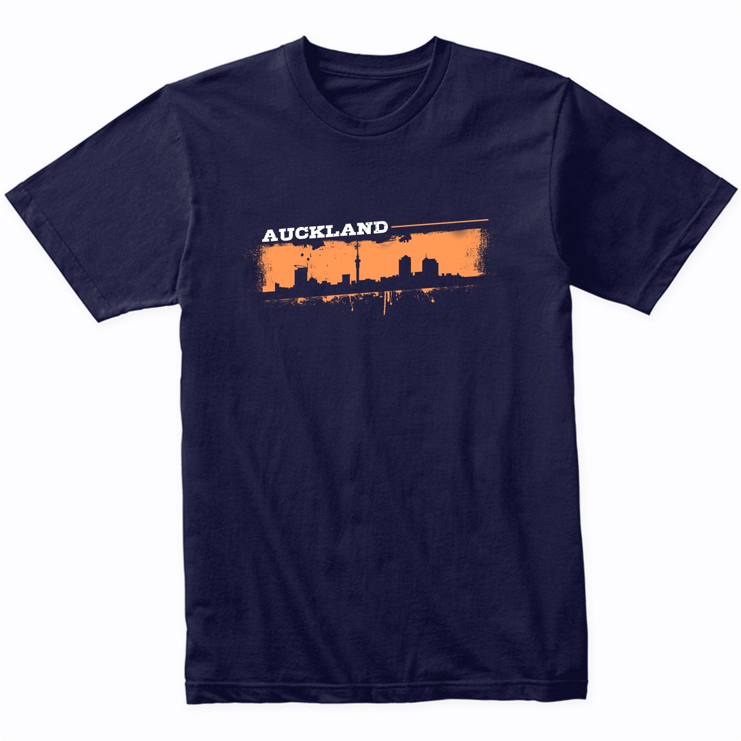 Auckland New Zealand Skyline Retro Grafitti Style T-Shirt