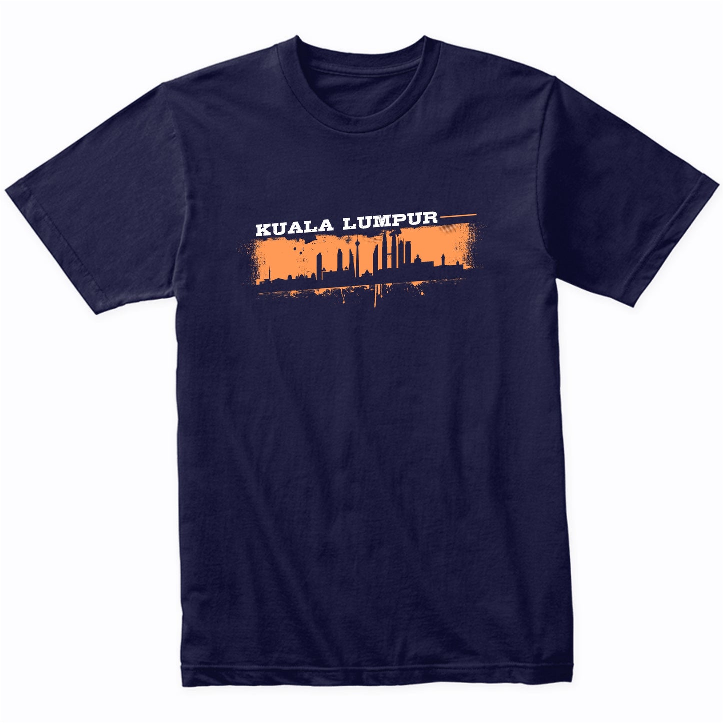 Kuala Lumpur Malaysia Skyline Retro Grafitti Style T-Shirt