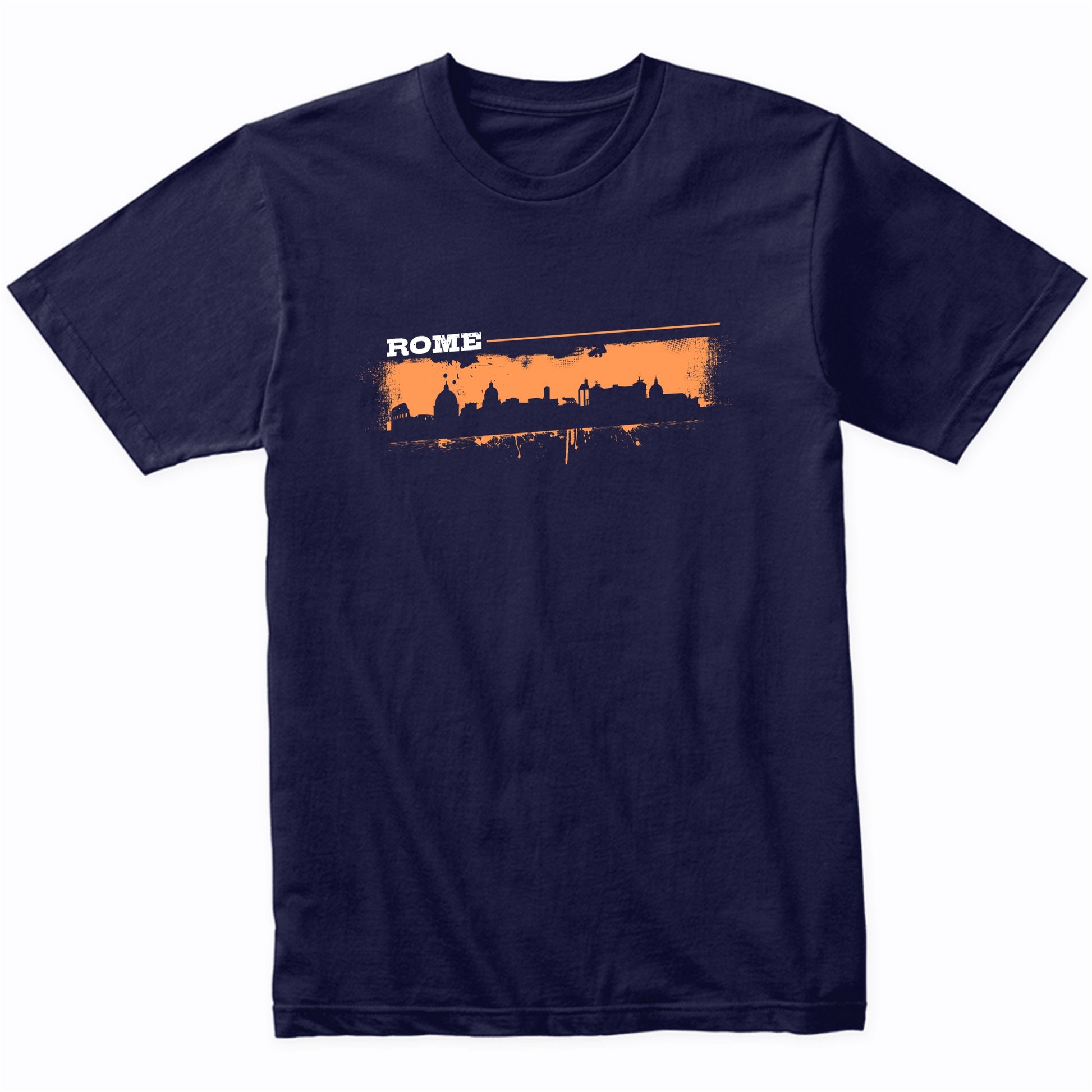 Rome Italy Skyline Retro Grafitti Style T-Shirt