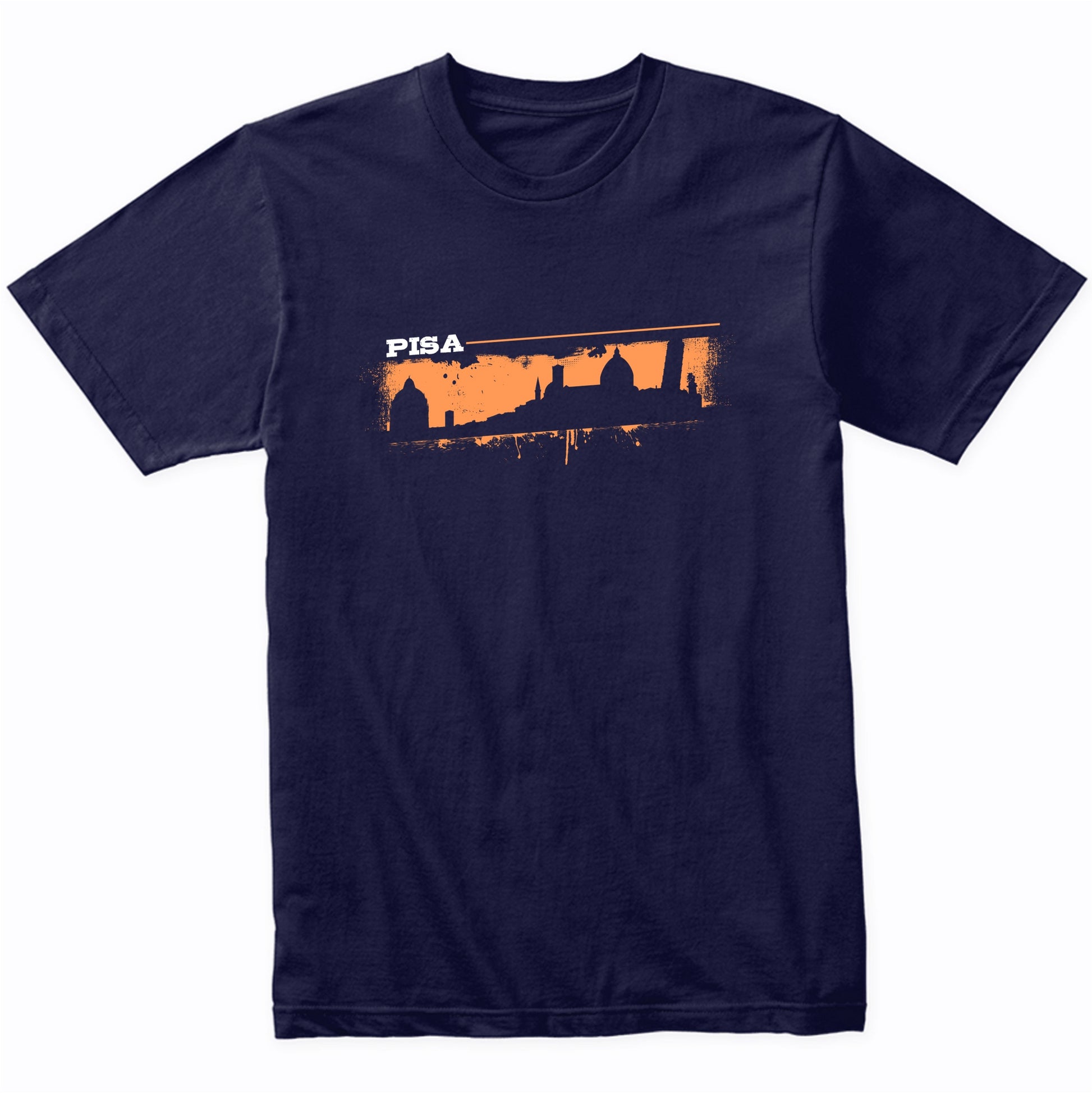 Pisa Italy Skyline Retro Grafitti Style T-Shirt