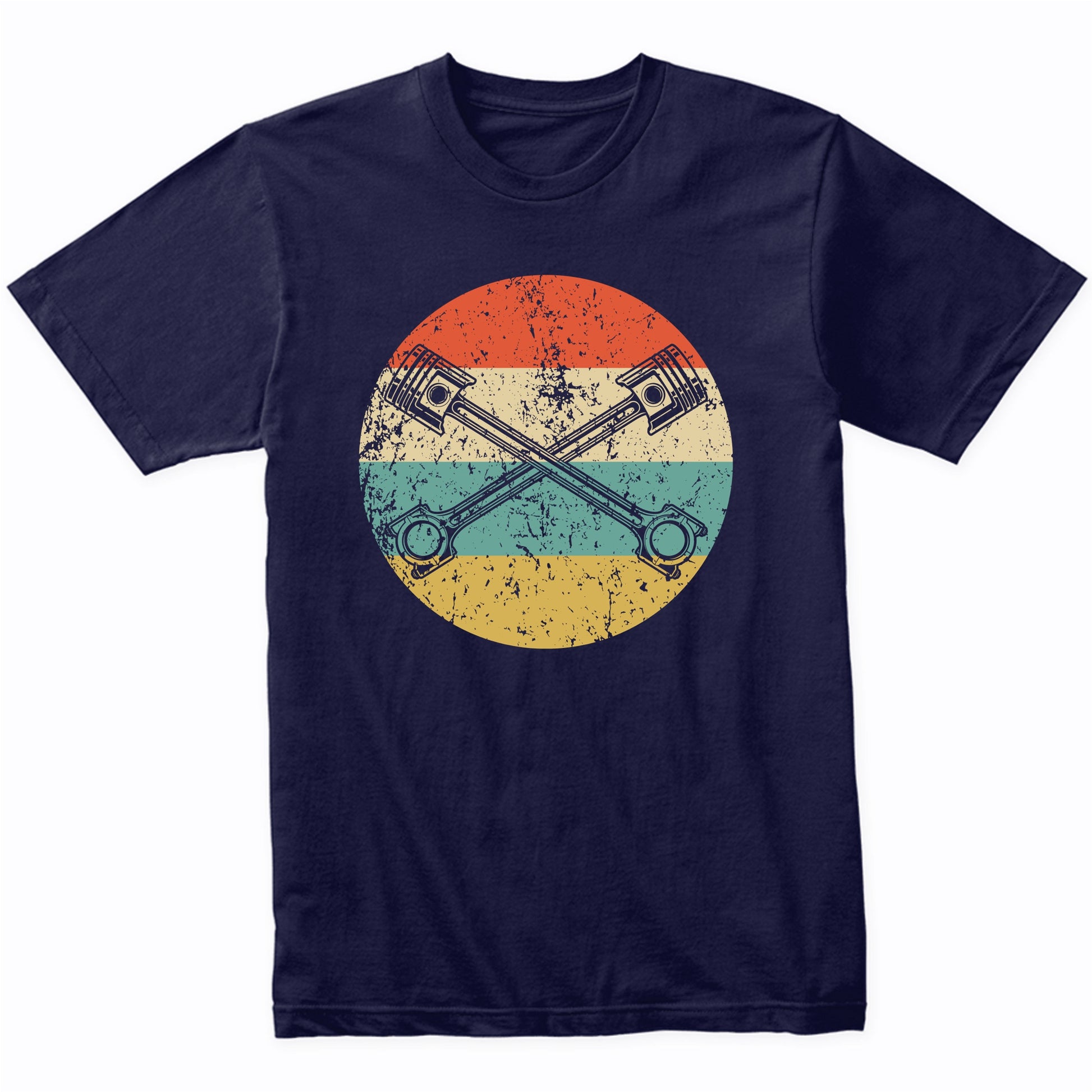 Mechanic Retro Car Engine Pistons Icon T-Shirt
