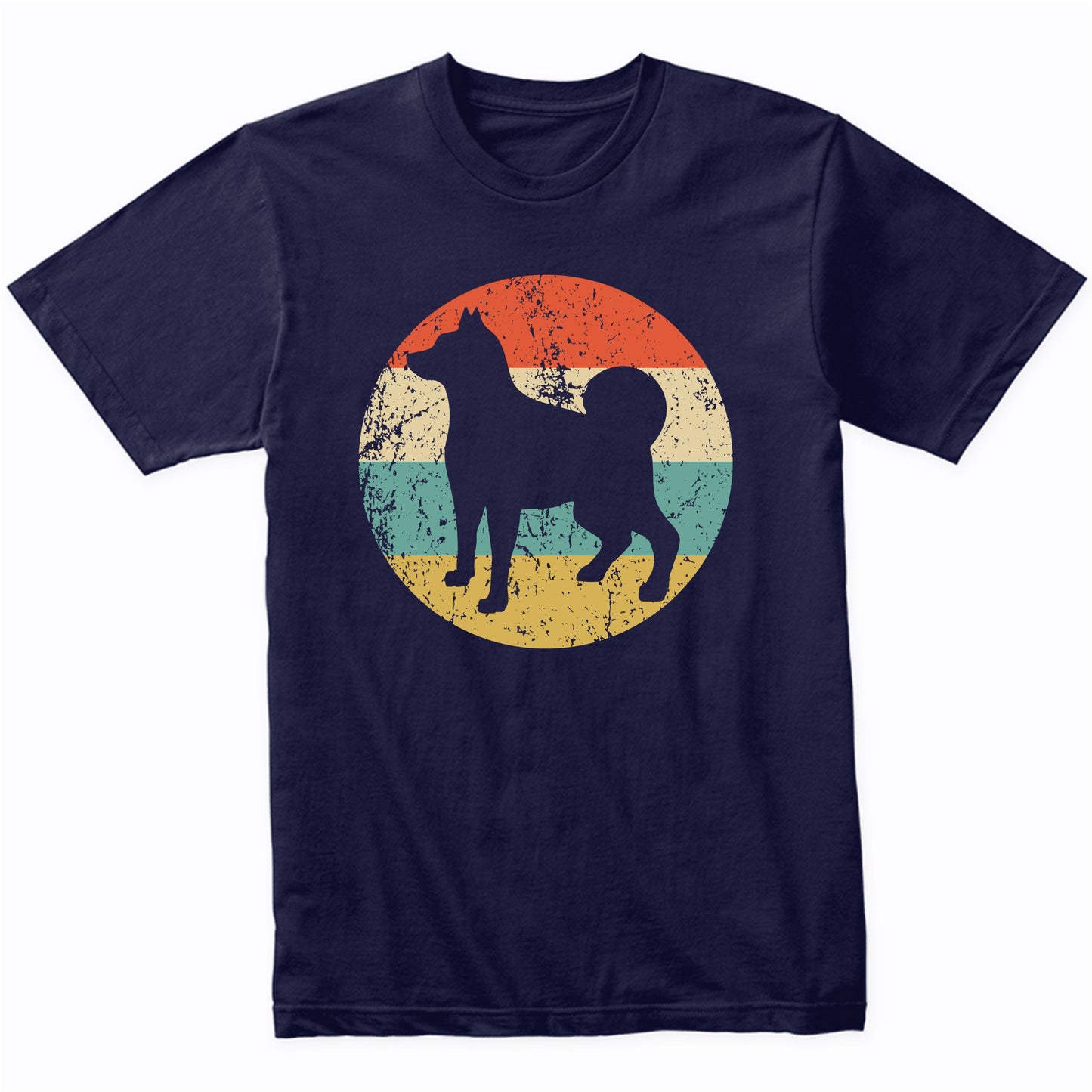 Retro Norwegian Elkhound Dog Breed Icon T-Shirt