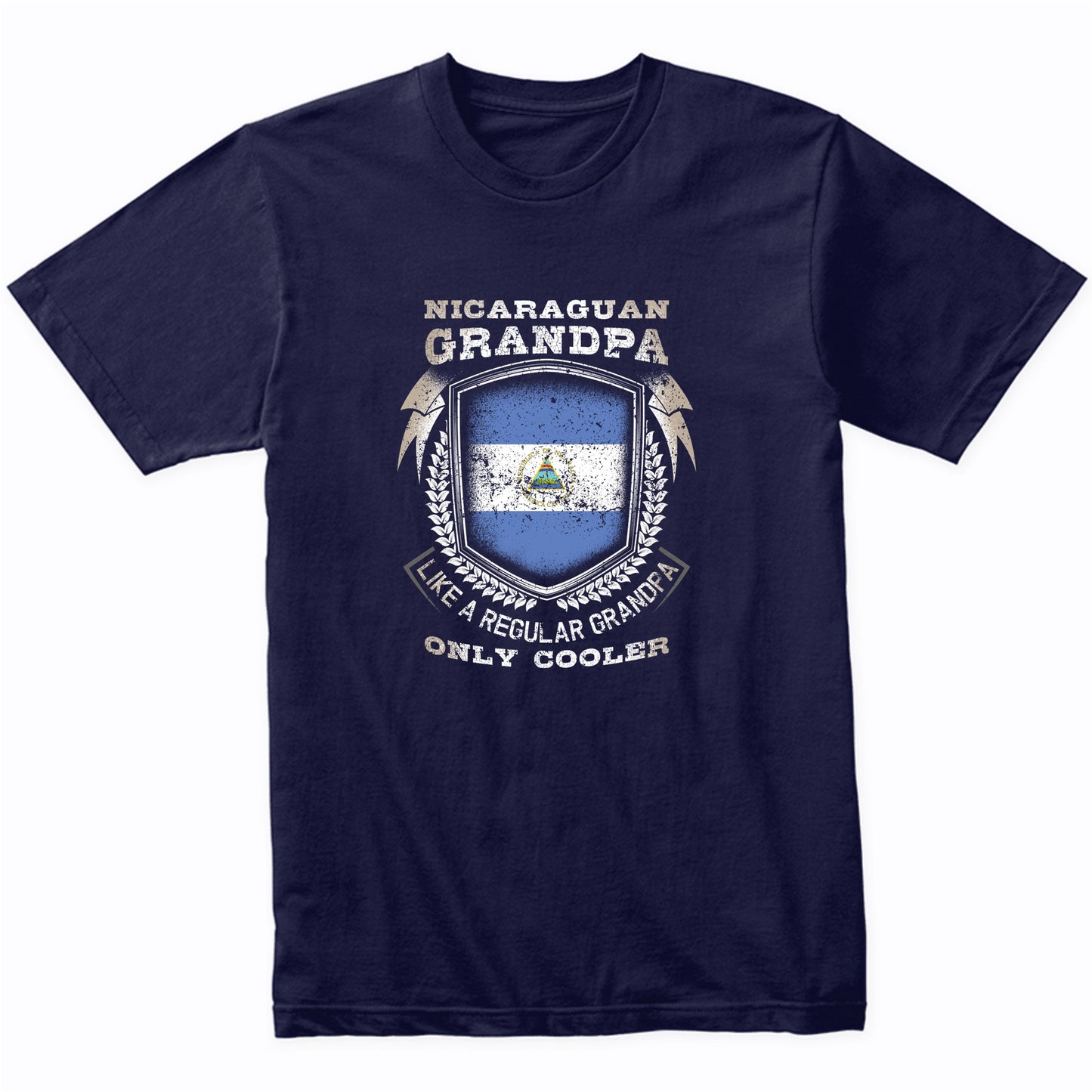 Nicaraguan Grandpa Like A Regular Grandpa Only Cooler Funny T-Shirt