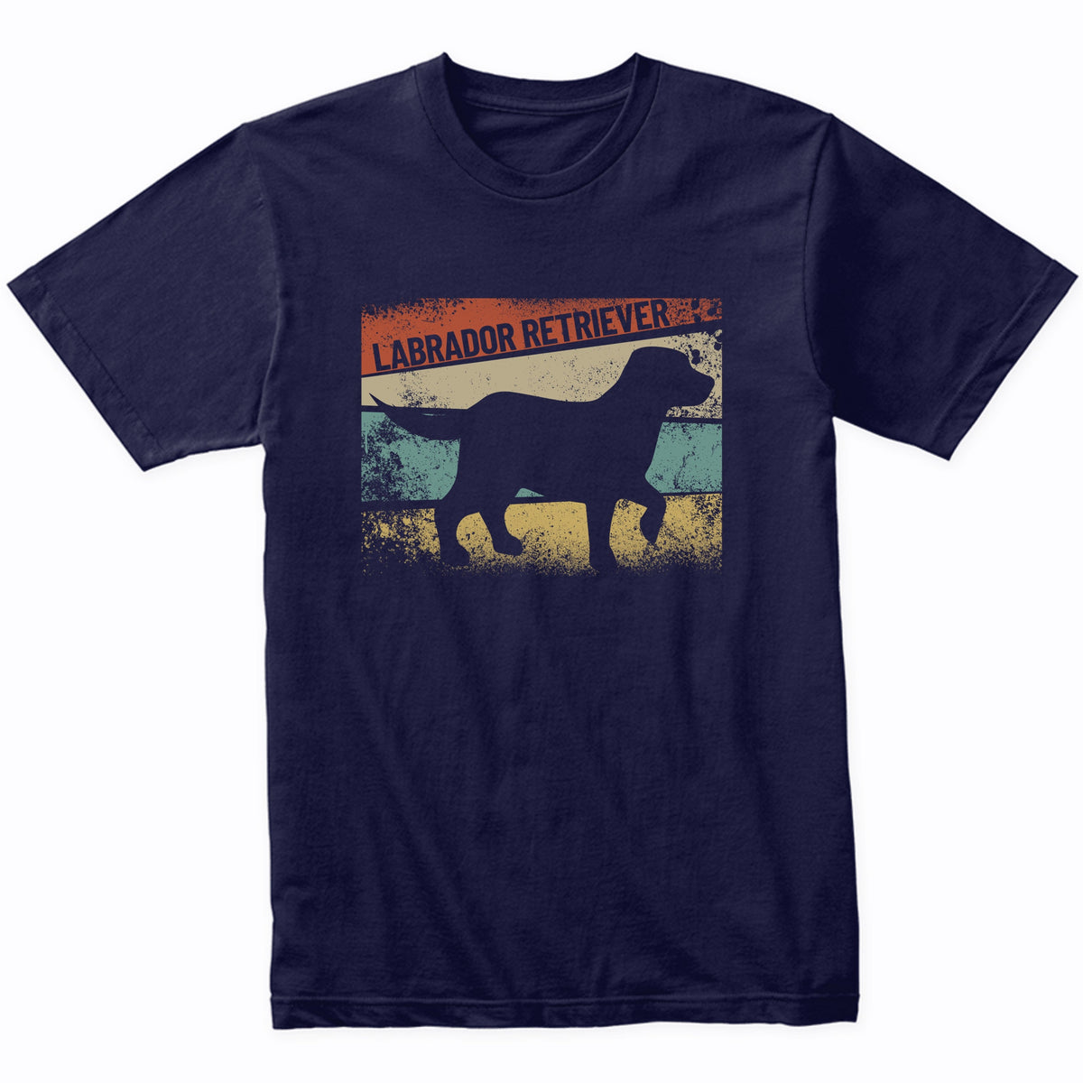 Retro Labrador Retriever Dog Breed Silhouette Lab T-Shirt