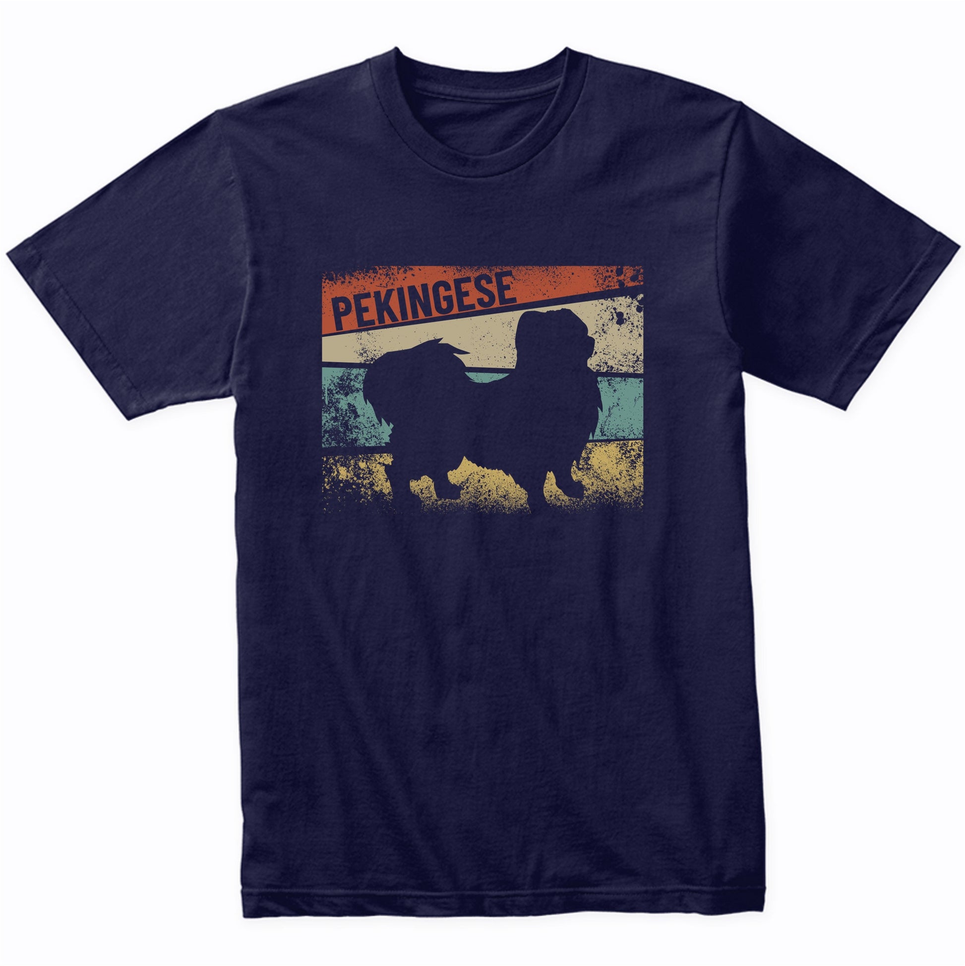 Retro Pekingese Dog Breed Silhouette Pekingese T-Shirt